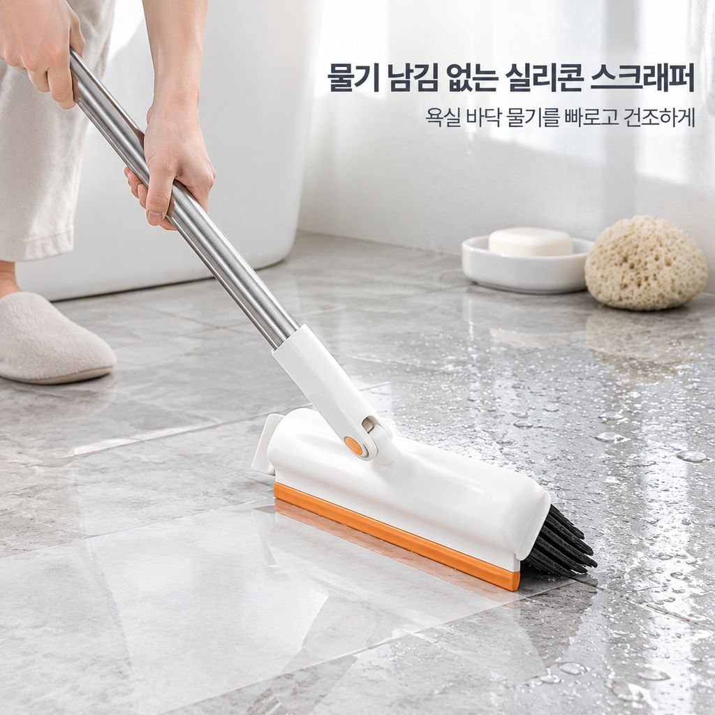 고급 V형 욕실 바닥 브러쉬 화장실 스퀴지 가정용 하드모 틈새 청소 솔