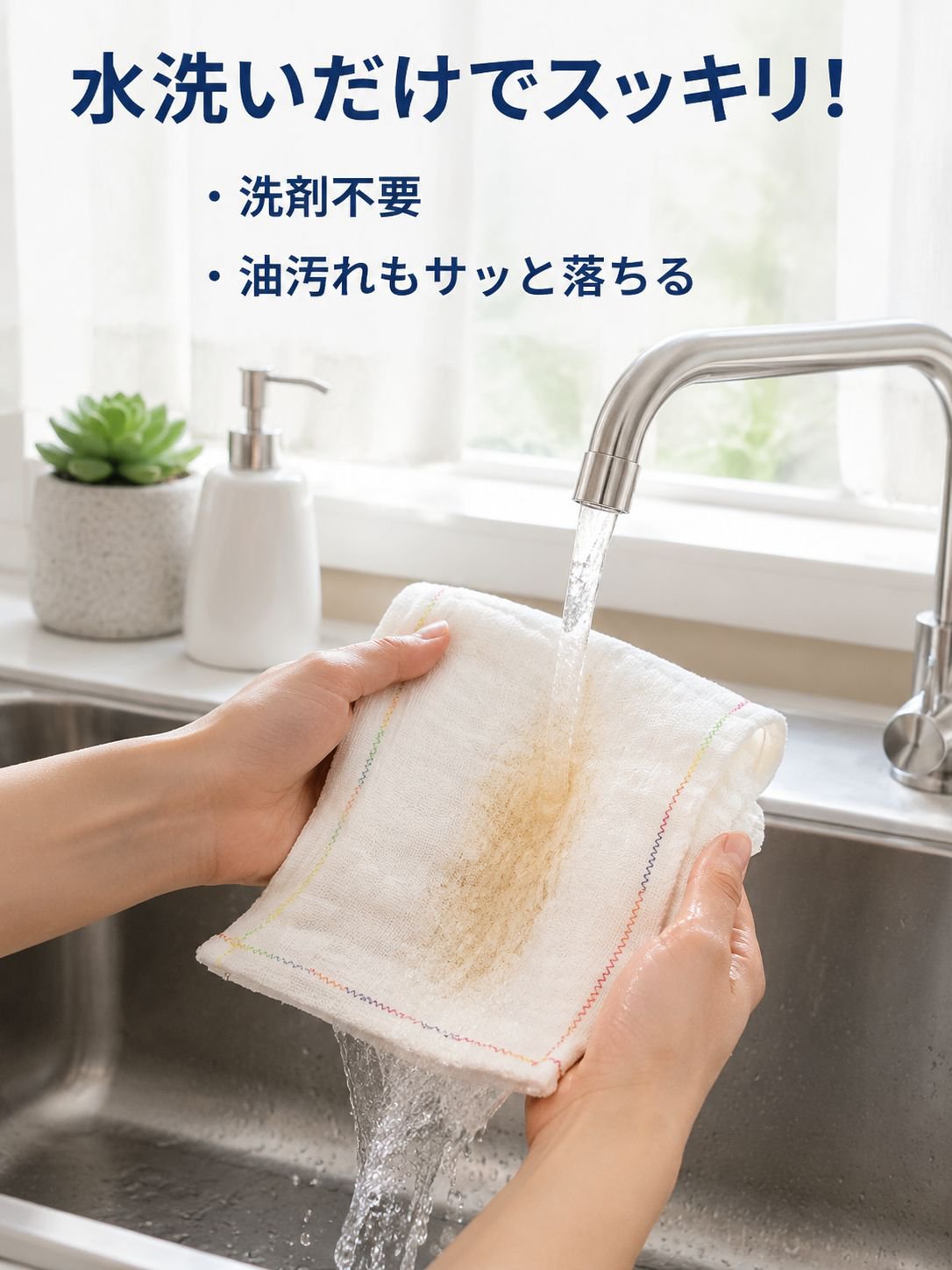 油汚れを落とす厚手の雑巾