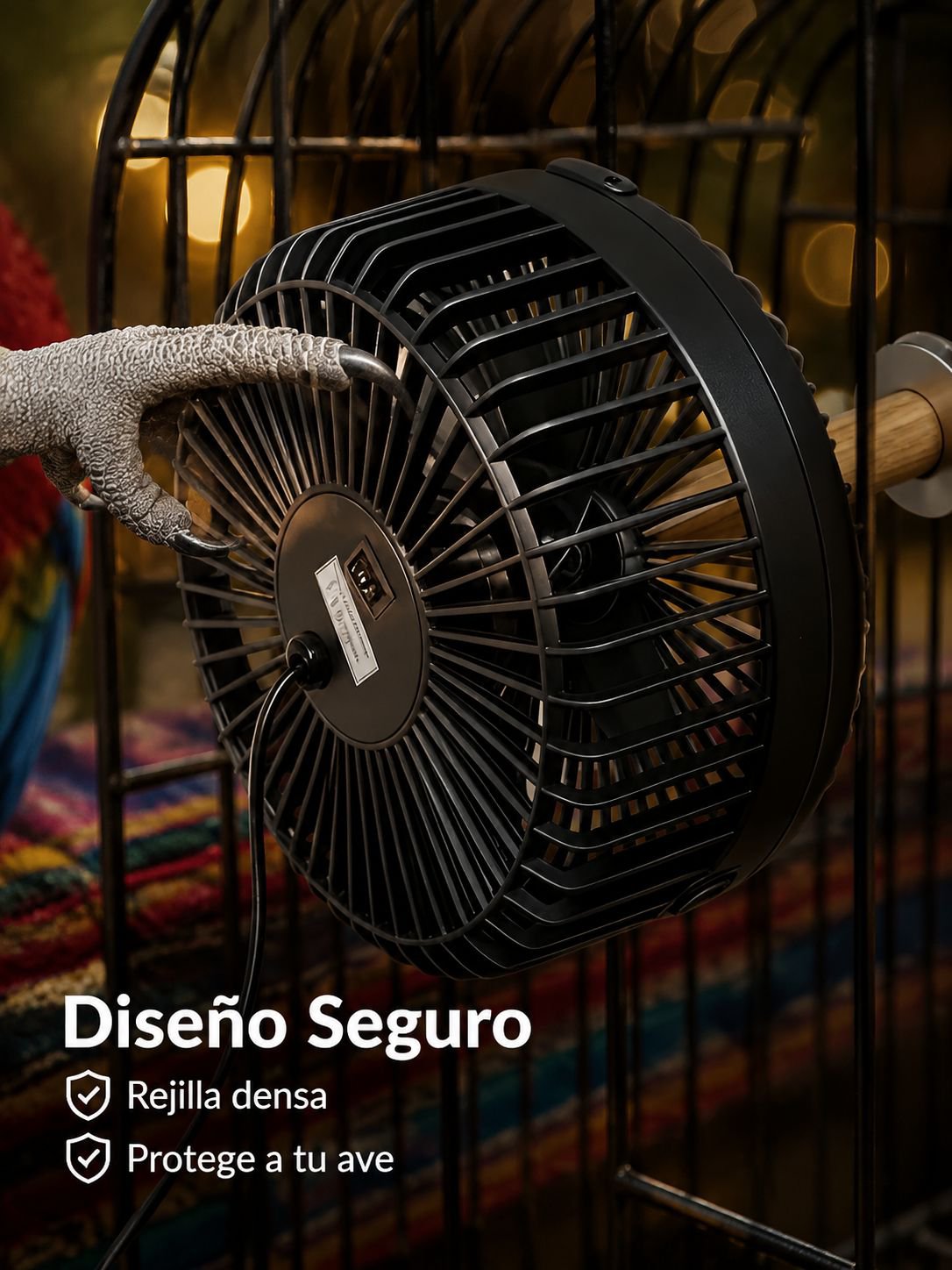 Ventilador especial para jaulas de aves, accesorio para reducción de calor y prevención del calor