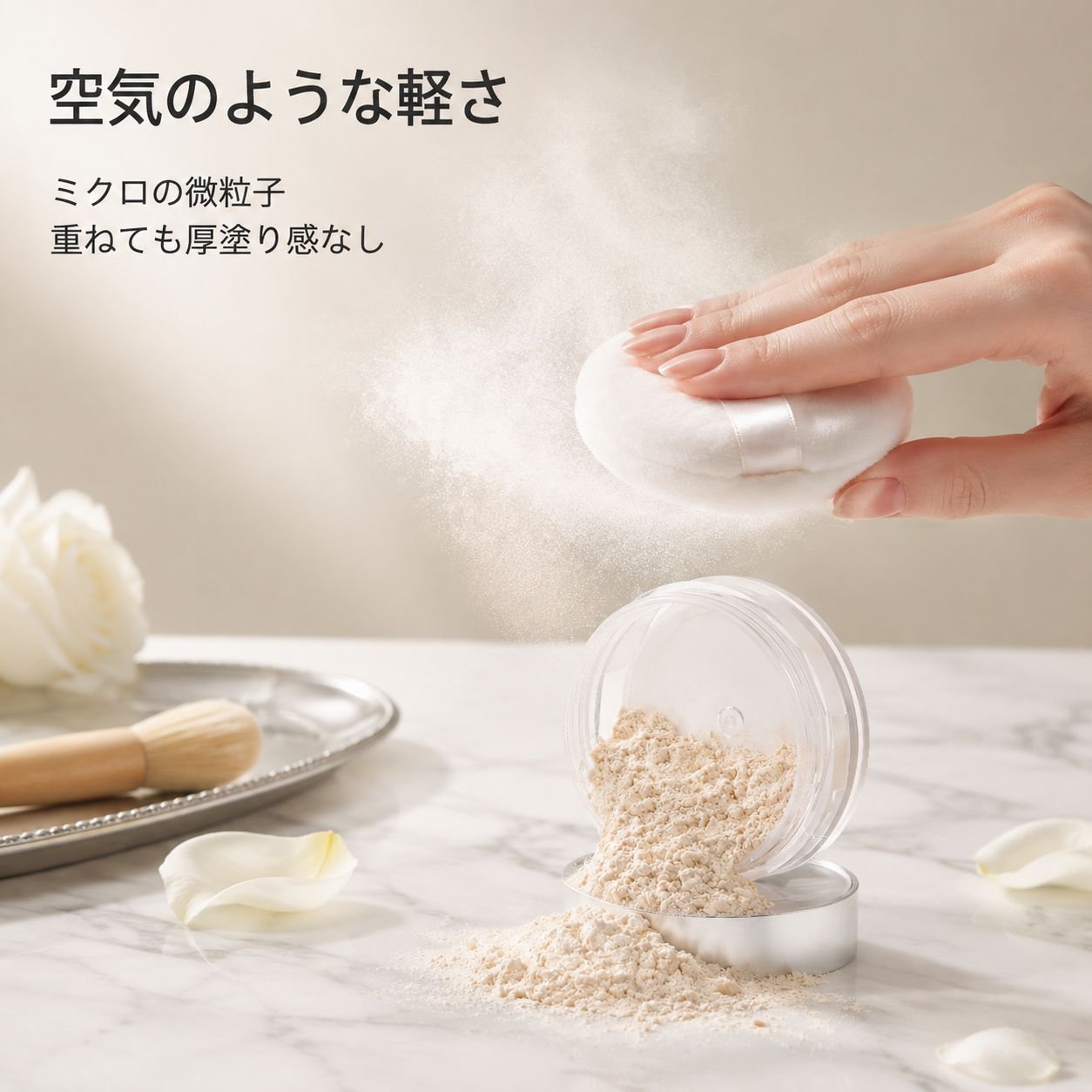 長時間メイクをキープするセッティングパウダー