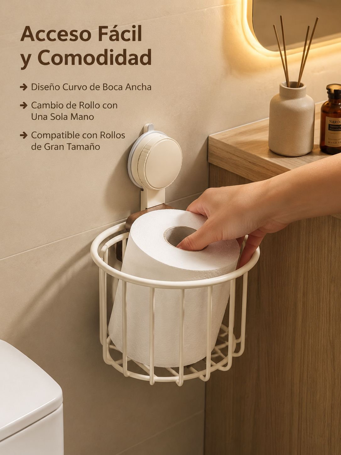 Cesta para guardar papel higiénico