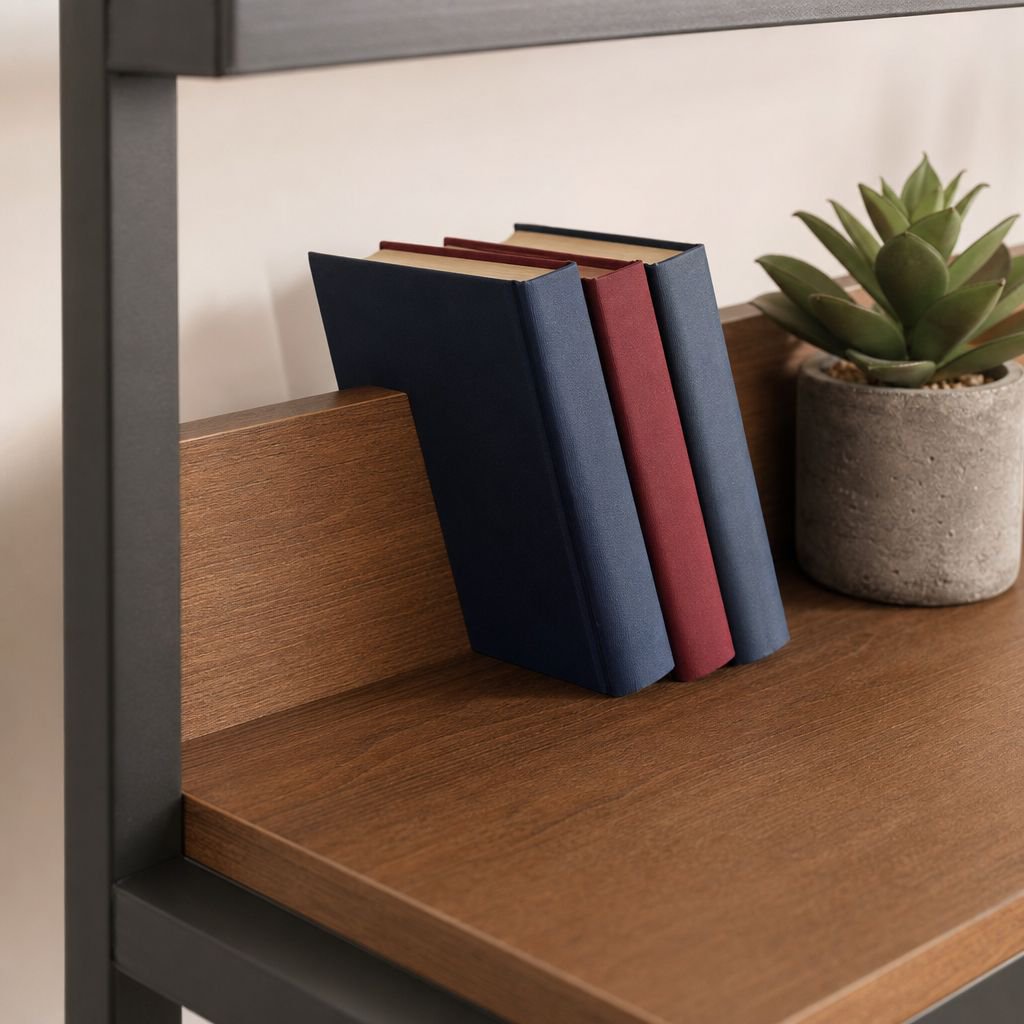 Space-saving wall bookshelf for home organization