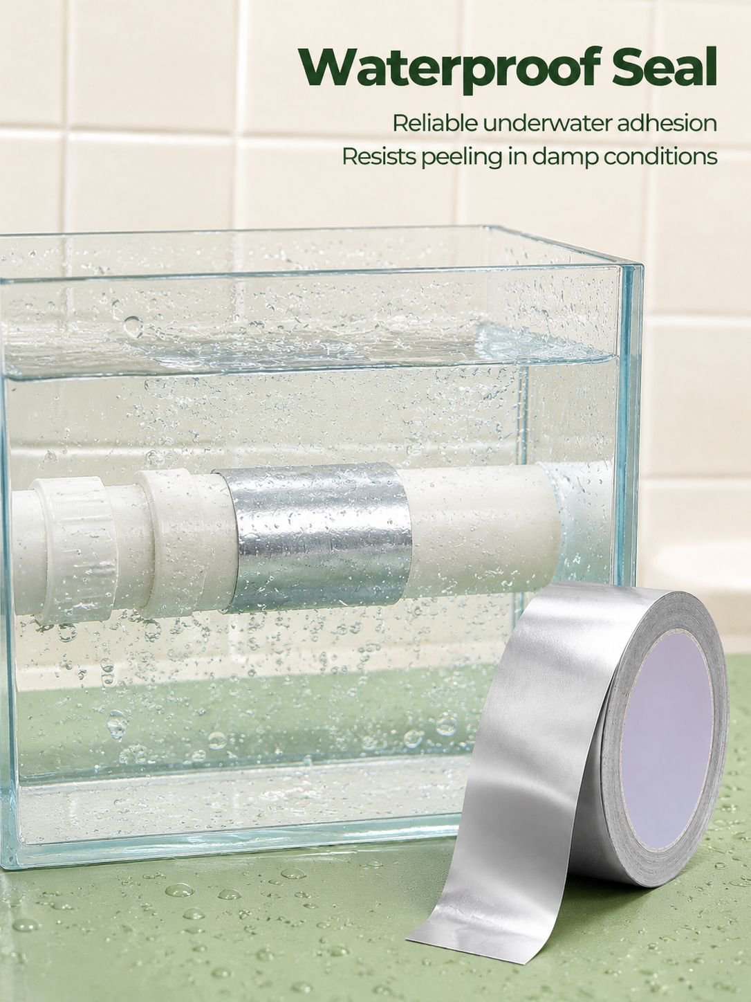 Aluminum foil tape with waterproof and heat resistant features