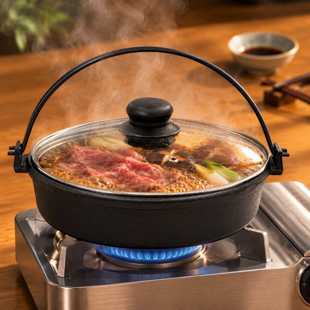 JMY一人用すき焼き鍋18-22cmの正面写真
