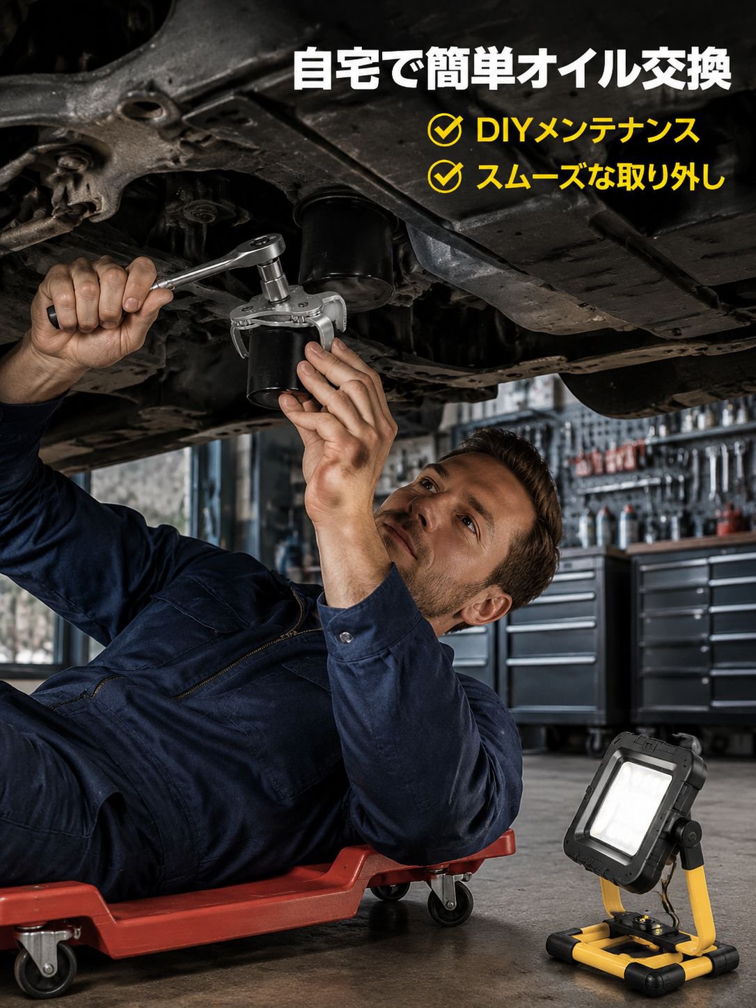 多機能オイルフィルターレンチ 3爪設計 軽自動車・普通車対応