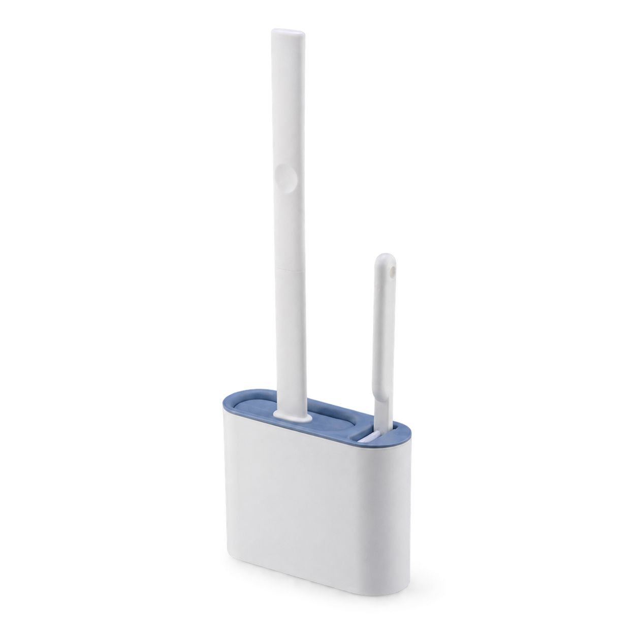 Bathroom Wall Mounted Toilet Brush Set (2 Brushes & 1 Holder), Flexible Cleaning