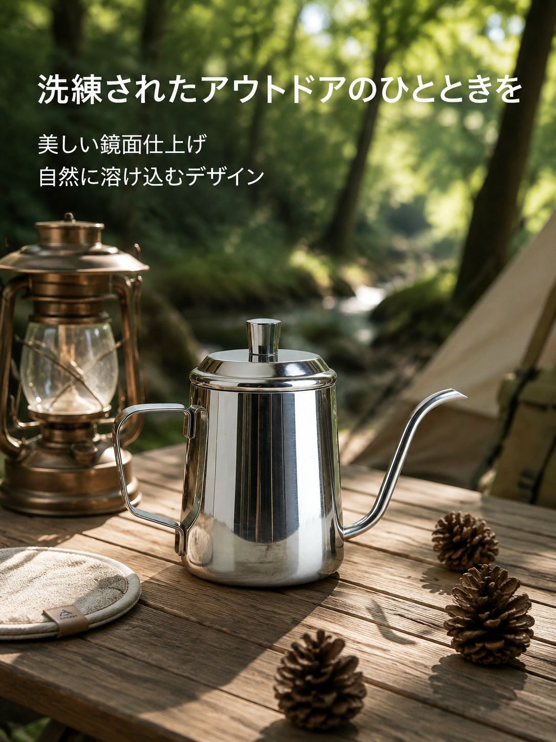 旅行用蓋付きコーヒーポット