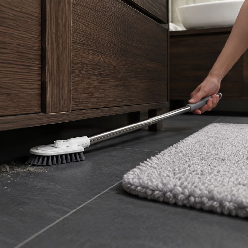 Extended Handle Hard Bristle Floor Scrub Brush