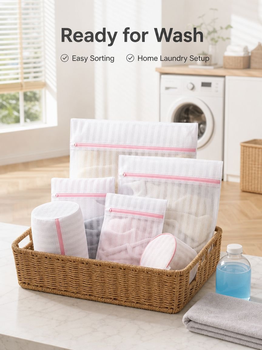 Household Anti-deformation Laundry Filter Mesh Bag 6-Piece Set