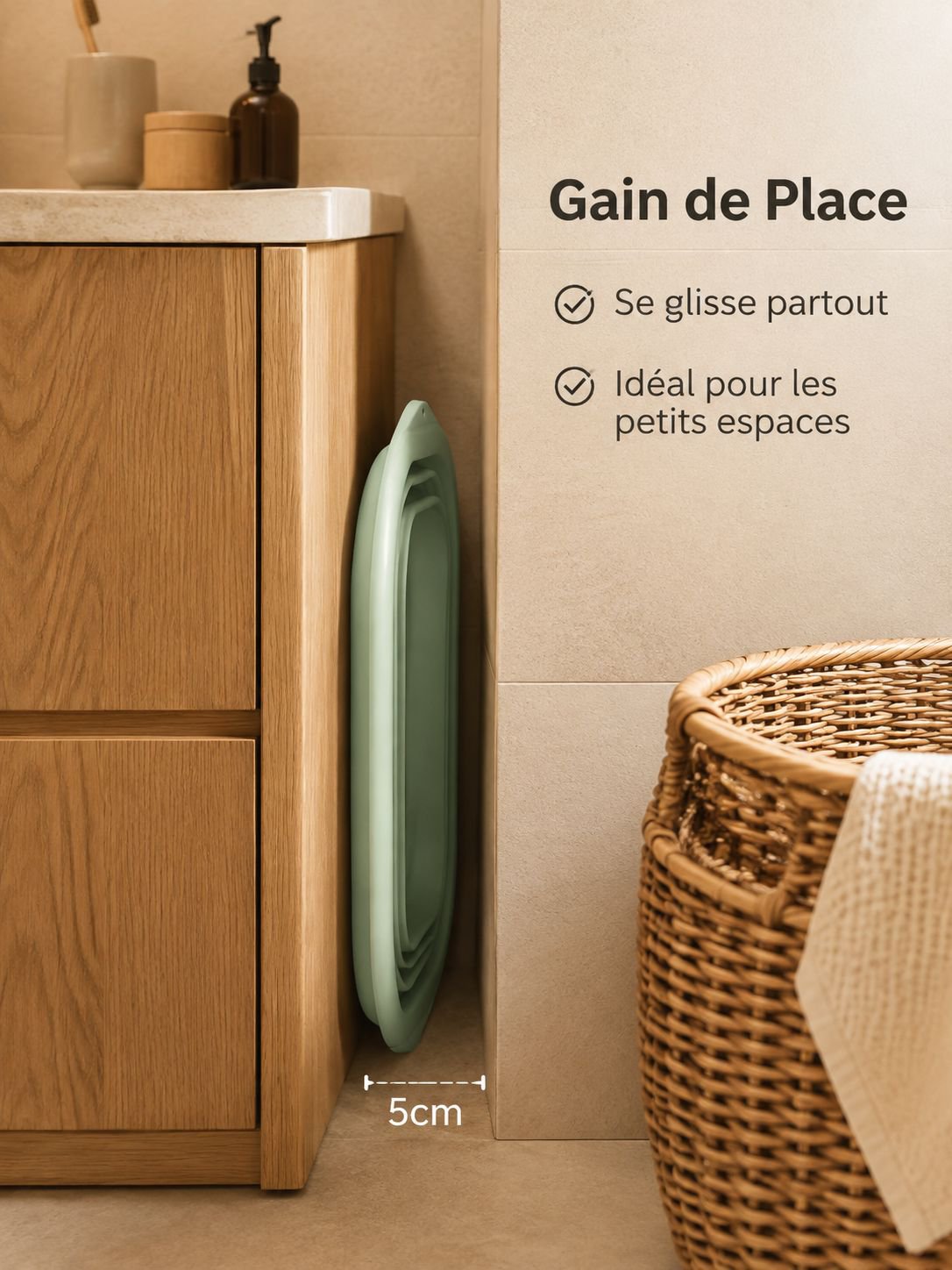 Bassin de lavage pliable portable