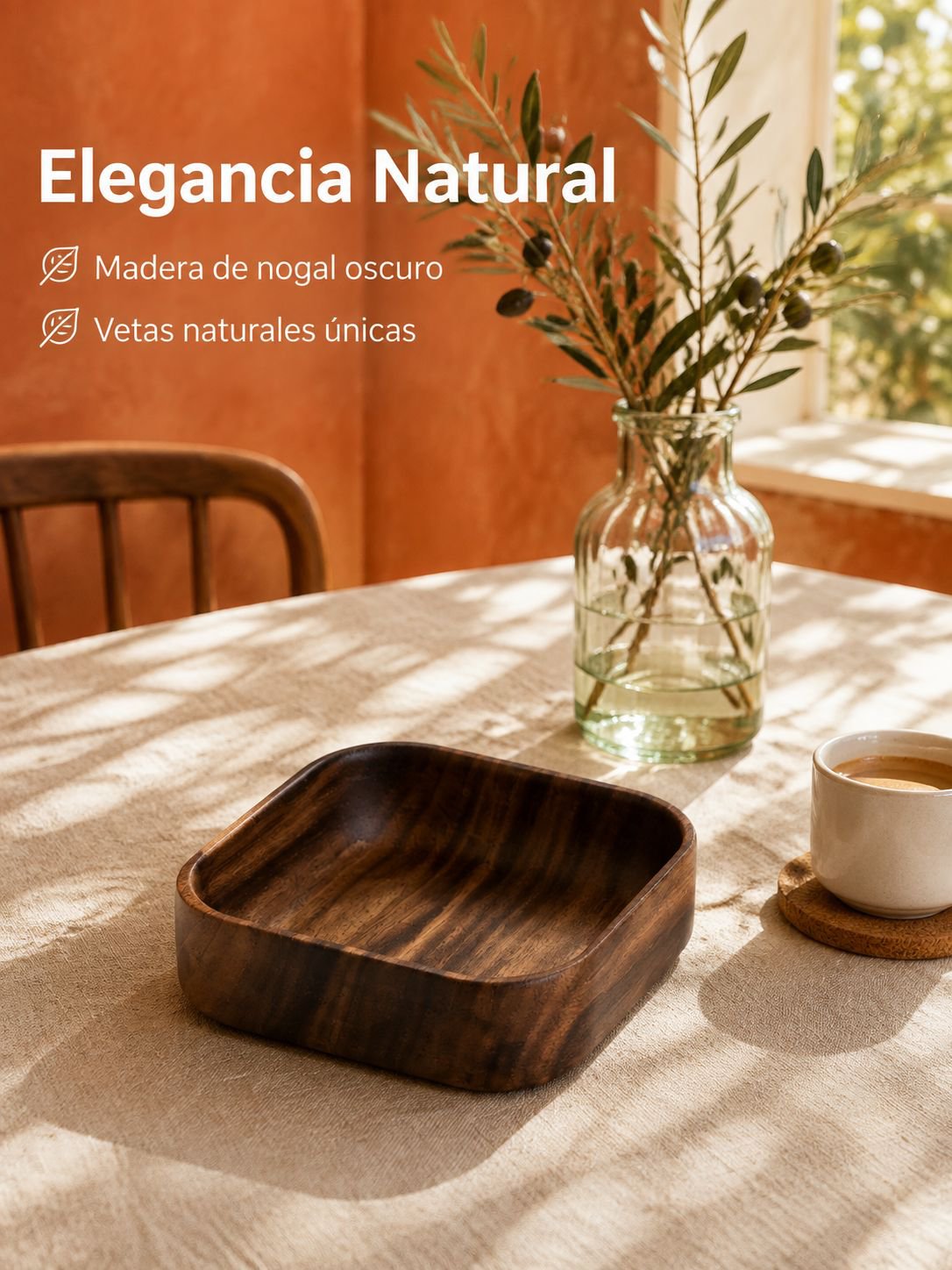 Bandeja de madera para frutas de uso doméstico