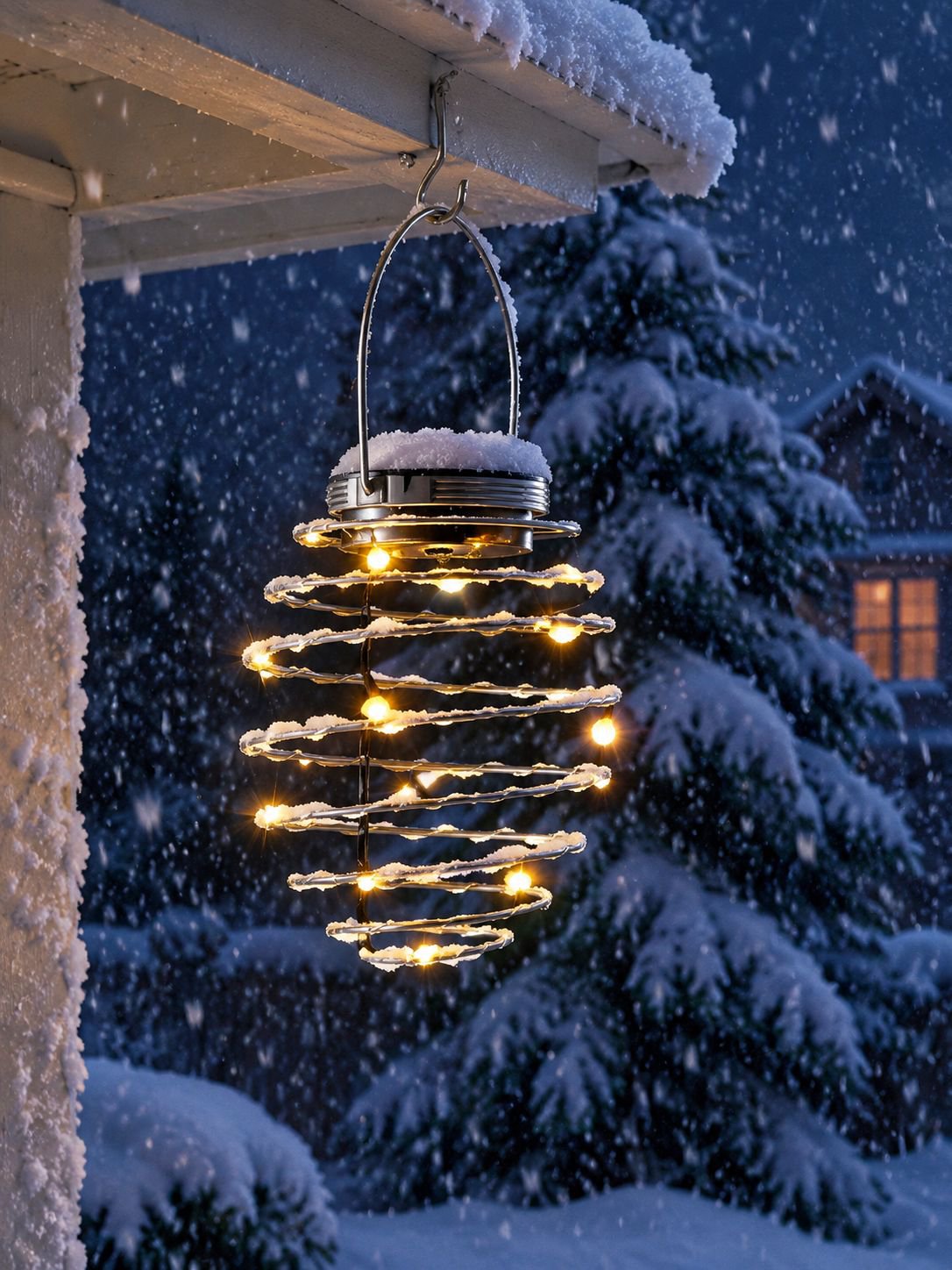 Charming solar powered pineapple lantern for courtyard