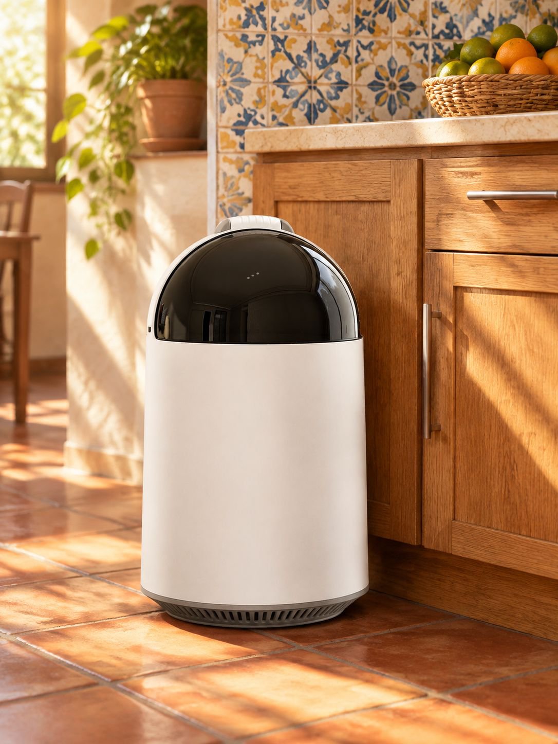 Cubo de basura doméstico automático con cambio y fijación de bolsa