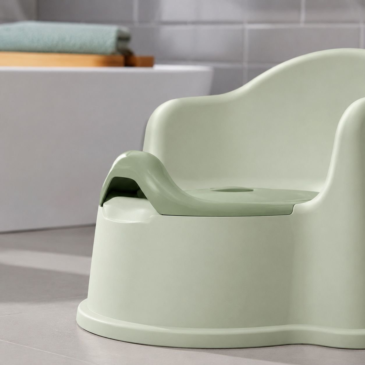 Portable Toddler Potty Chair with Comfortable Backrest, Easy to Clean