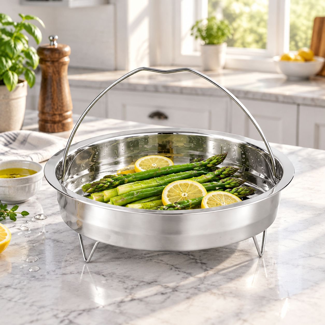Premium 304 Stainless Steel Steamer Tray