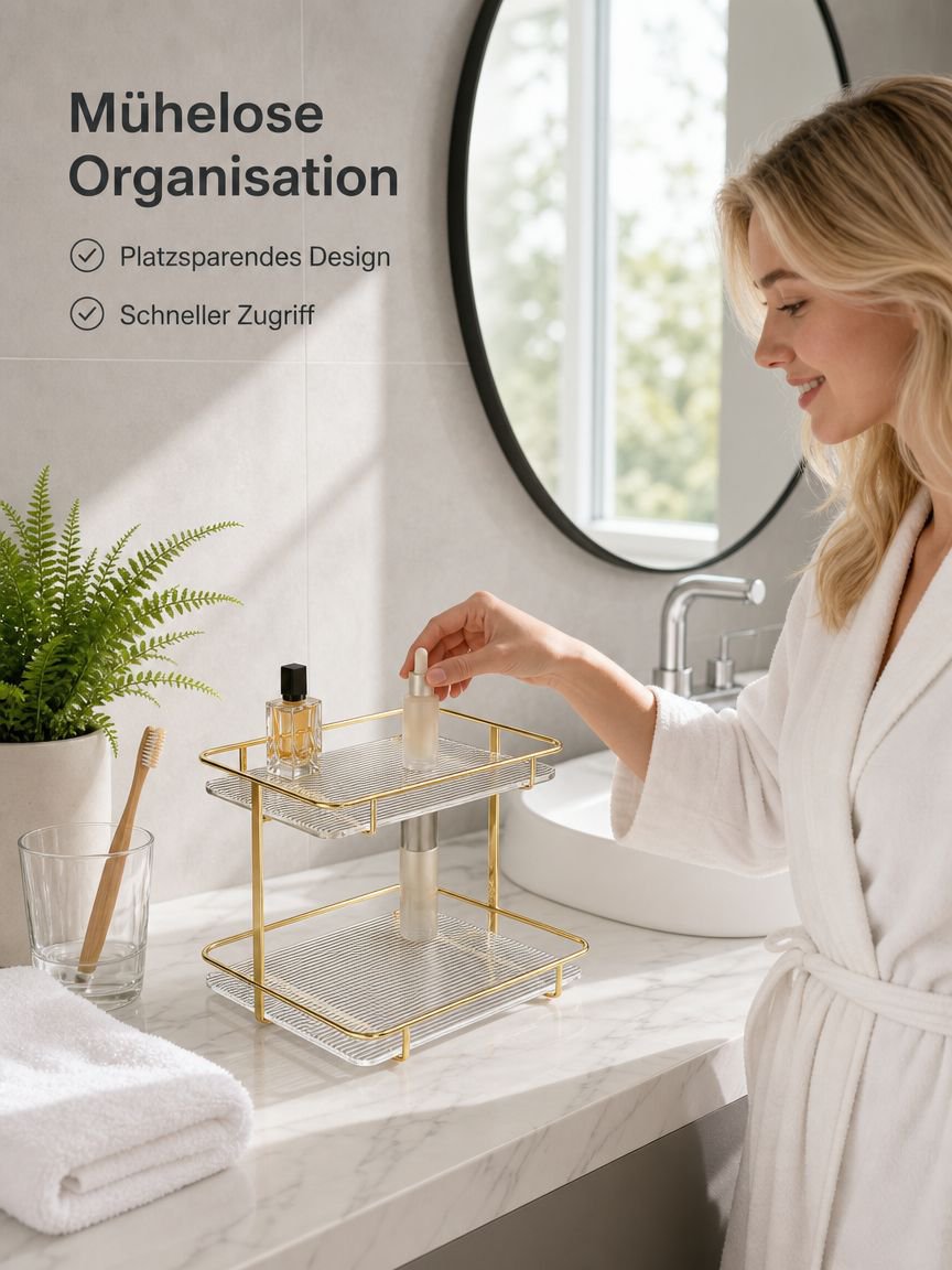 Badezimmer Kosmetik Organizer Waschbecken Tischregal für Hotel und Studentenwohnheim