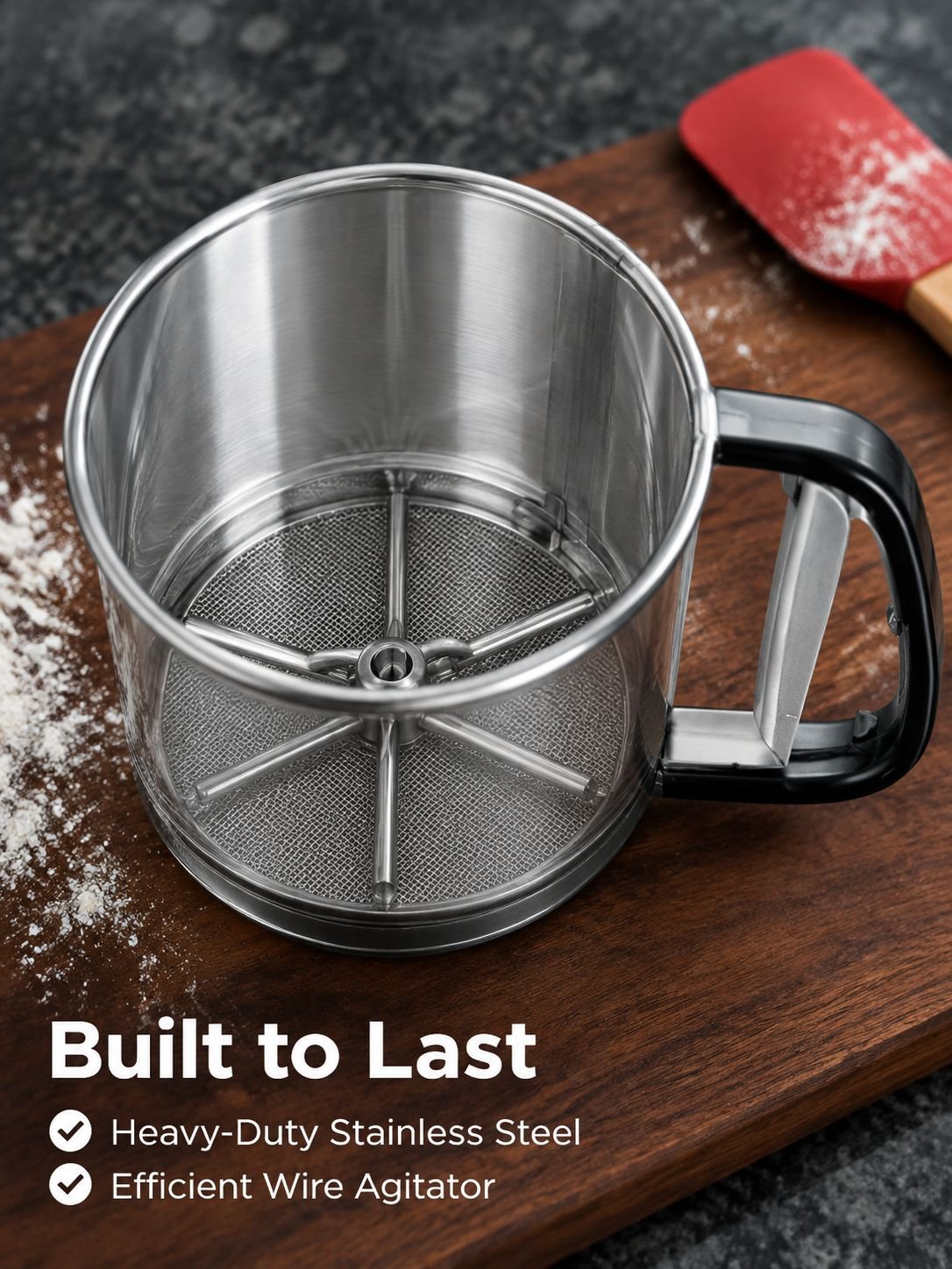Semi-Automatic Handheld Flour Sifter