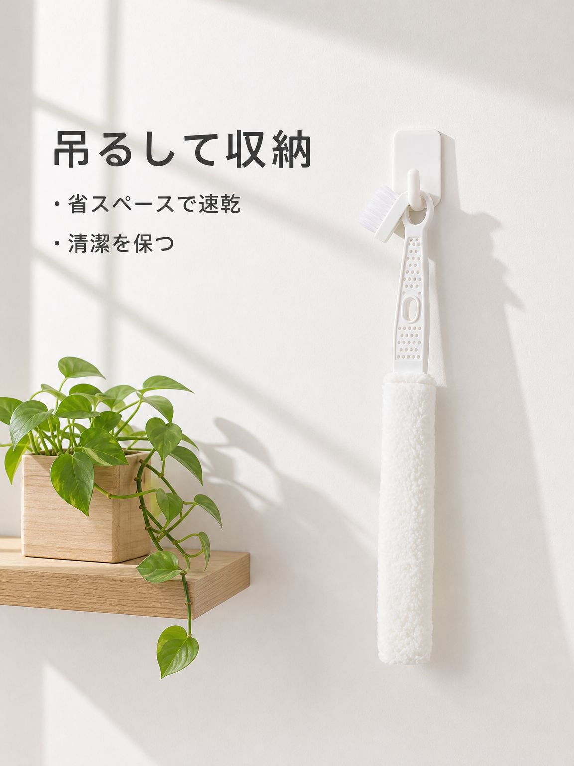 壁掛けエアコン隙間クリーニングブラシ
