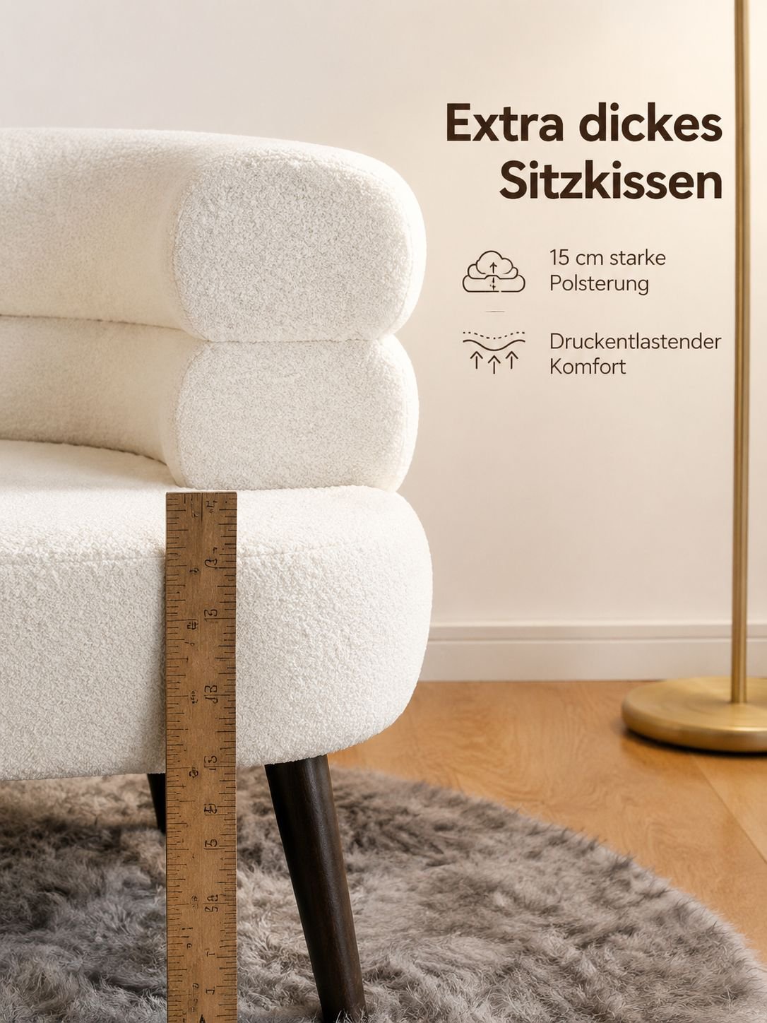 Kuscheliger Sessel zum Lesen, Ausruhen und Entspannen im Wohnbereich