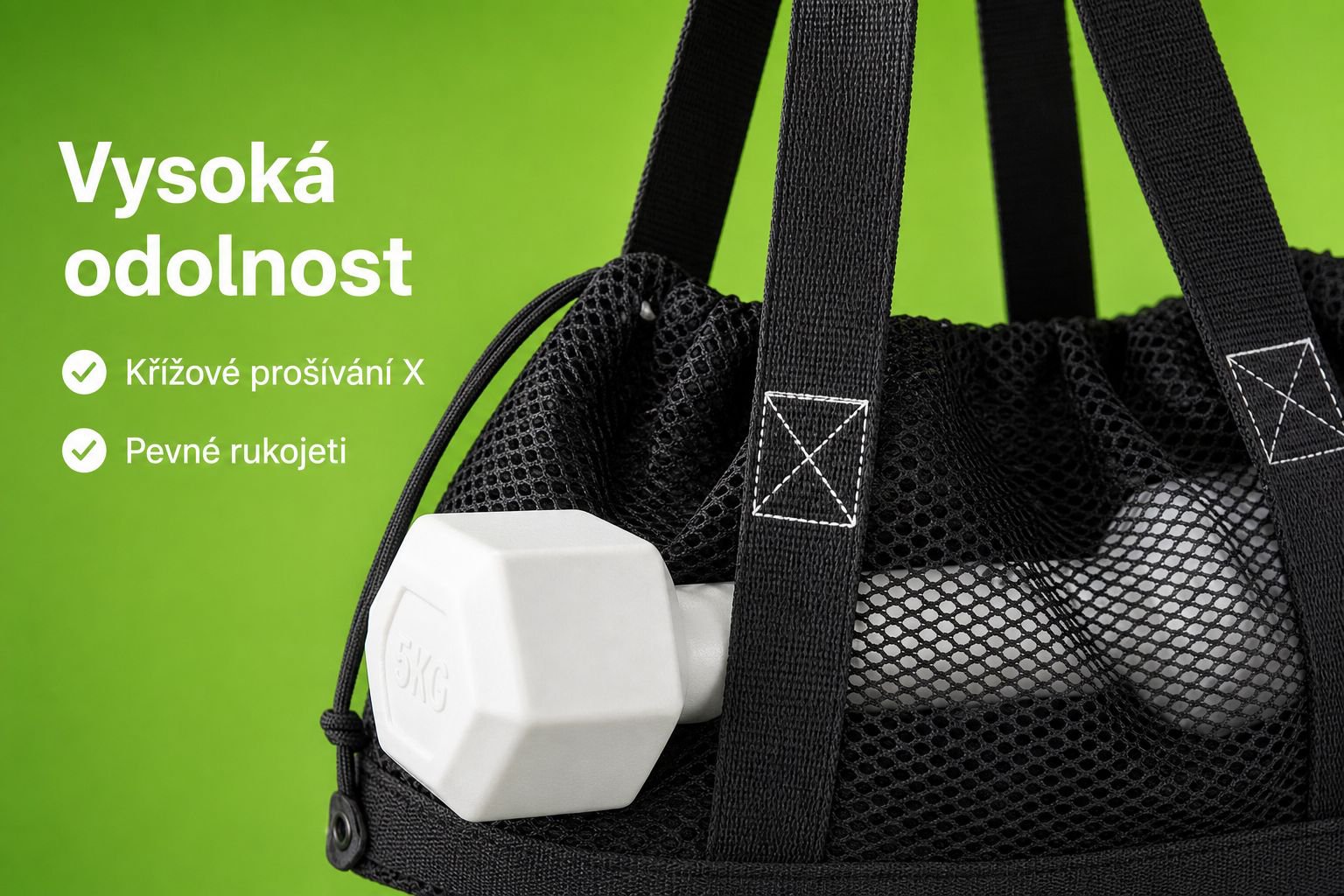 Rychleschnoucí síťovaná taška na plážové doplňky