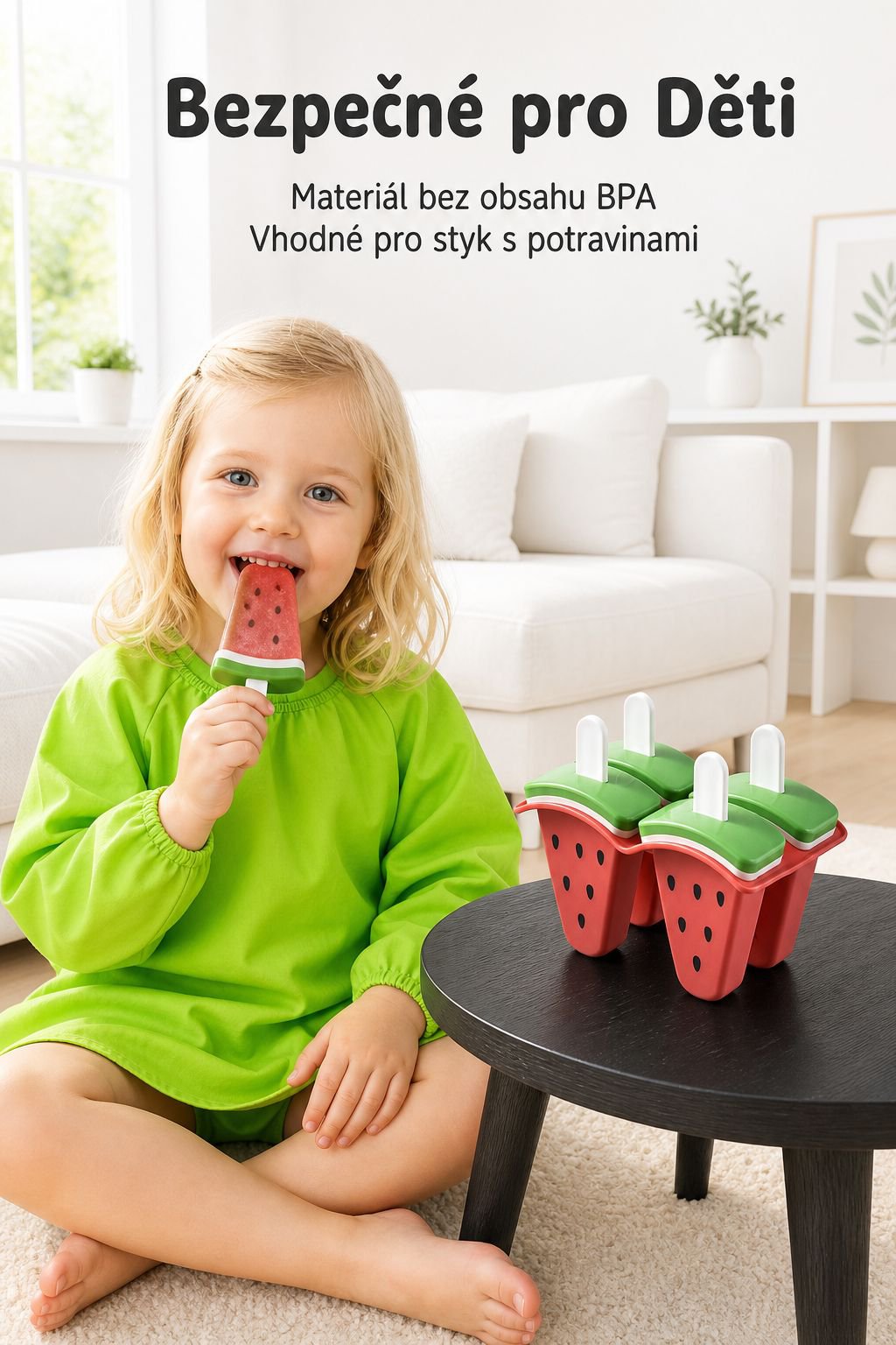Čtyřdílná forma na nanuky s víkem, domácí použití