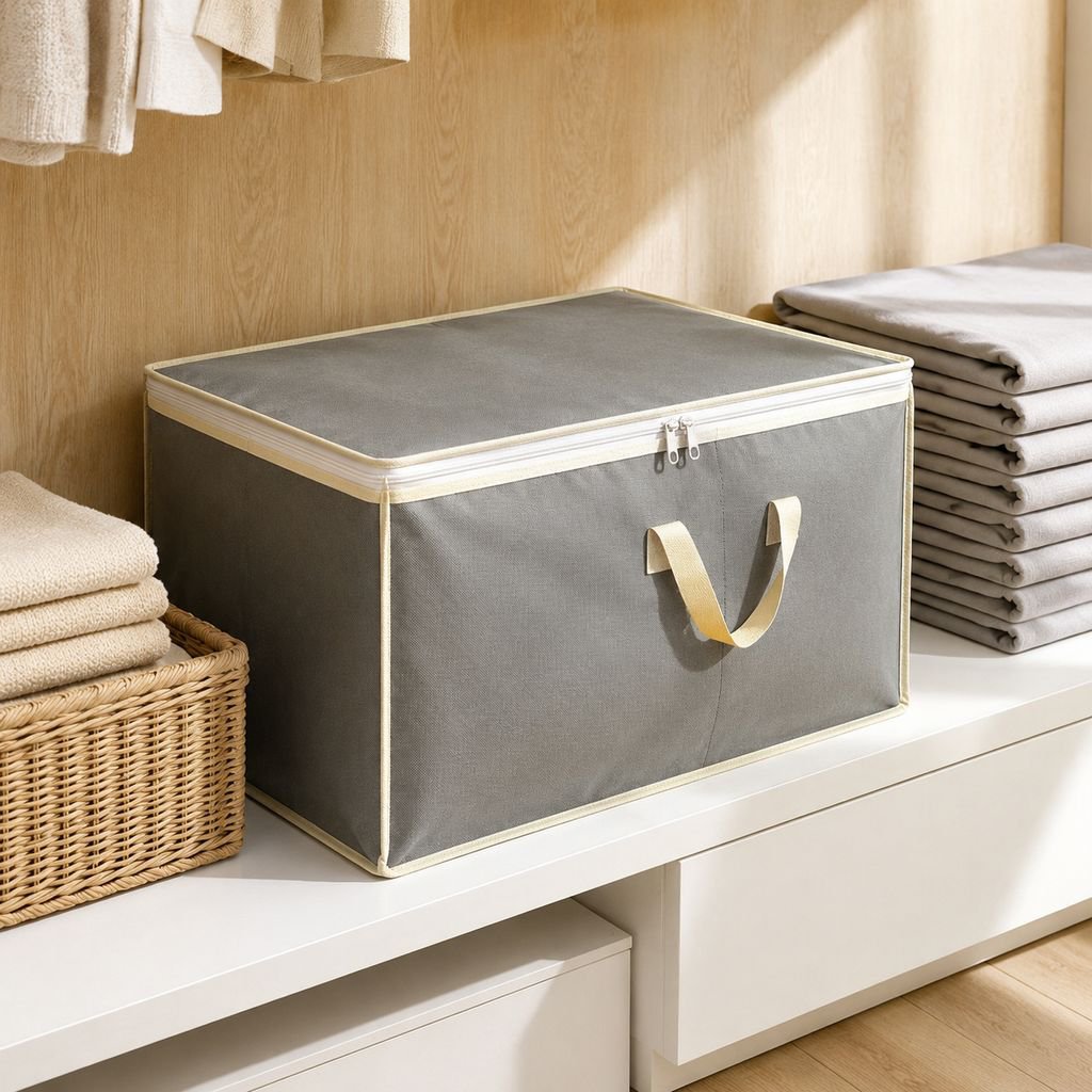 Bolsa organizadora para edredones y ropa, bolsa de almacenamiento con asa