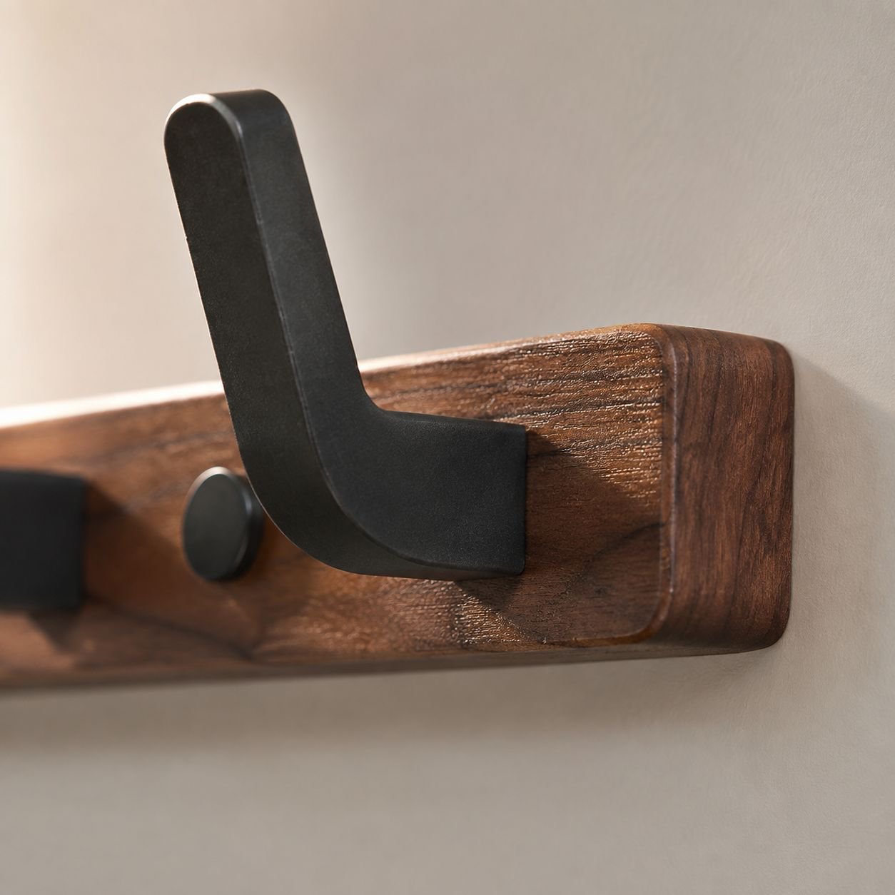 Modern Entryway Organization Hook in Natural Wood