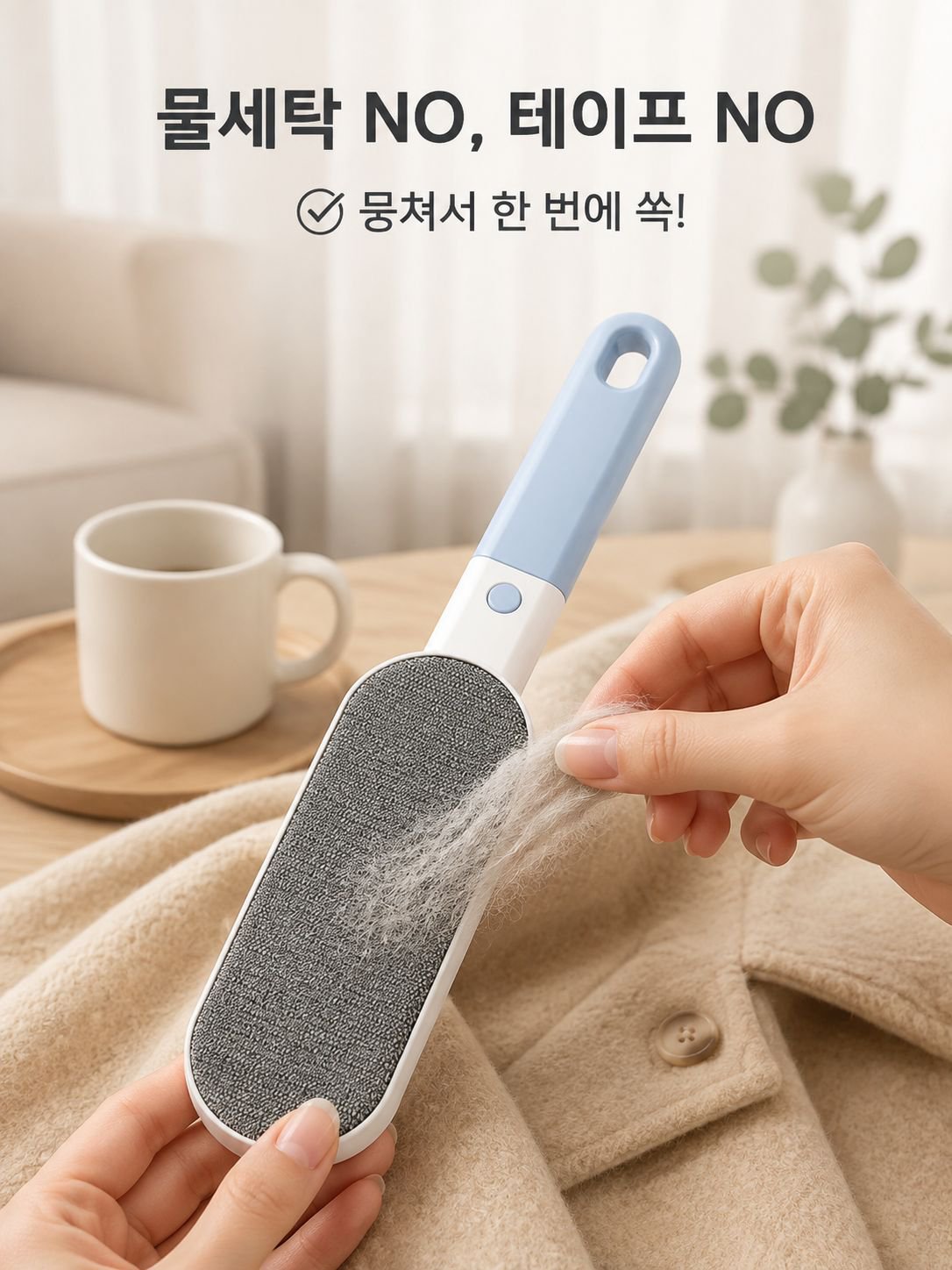 양면 정전기 털제거 브러쉬