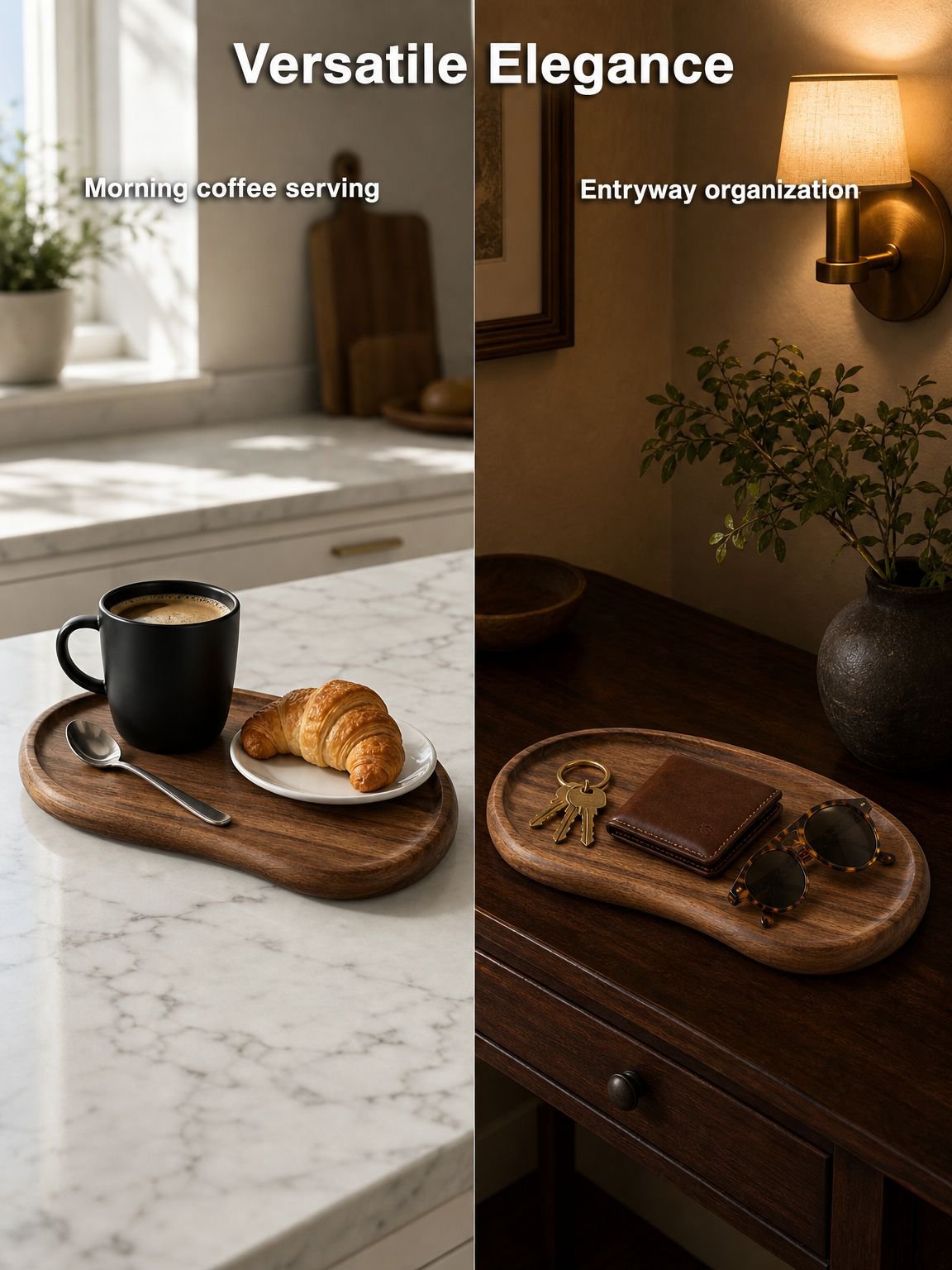 Light Luxury Walnut Serving Tray High-End Hotel Dessert Fruit Platter