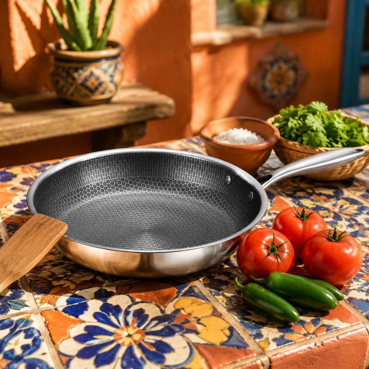 Sartén para freír carne de uso doméstico