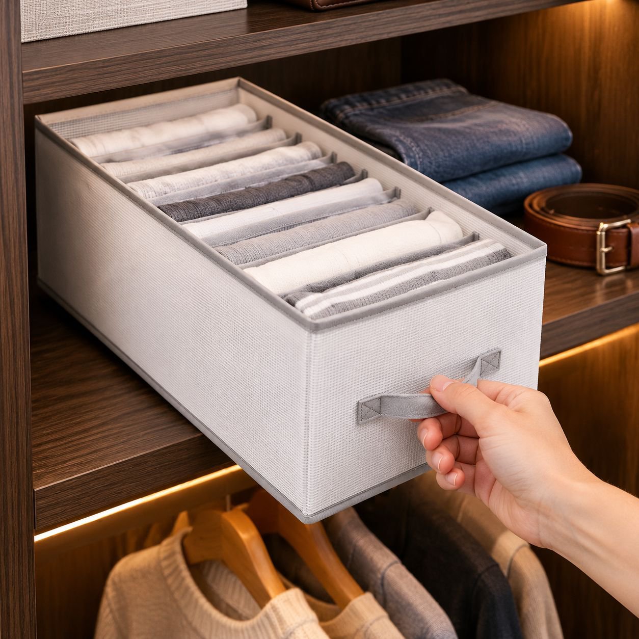 Washable Eight-Section Drawer Organiser