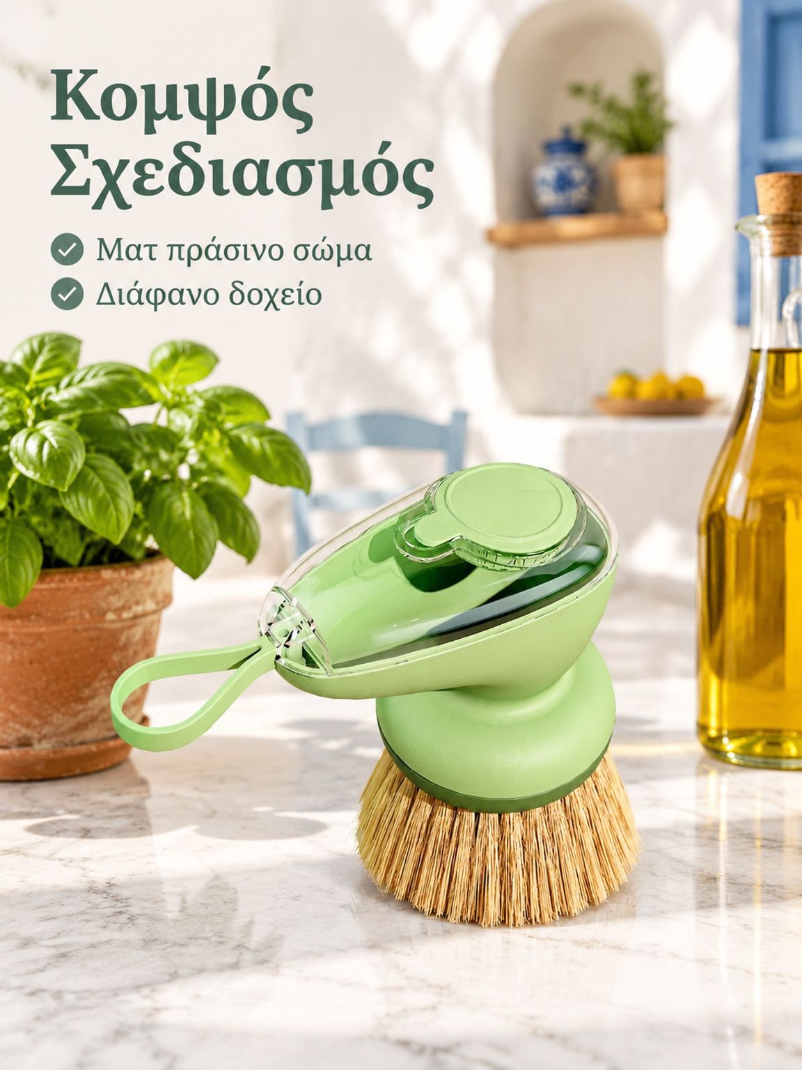 Μαγικό πινέλο κατσαρολών με υγρό με ένα άγγιγμα