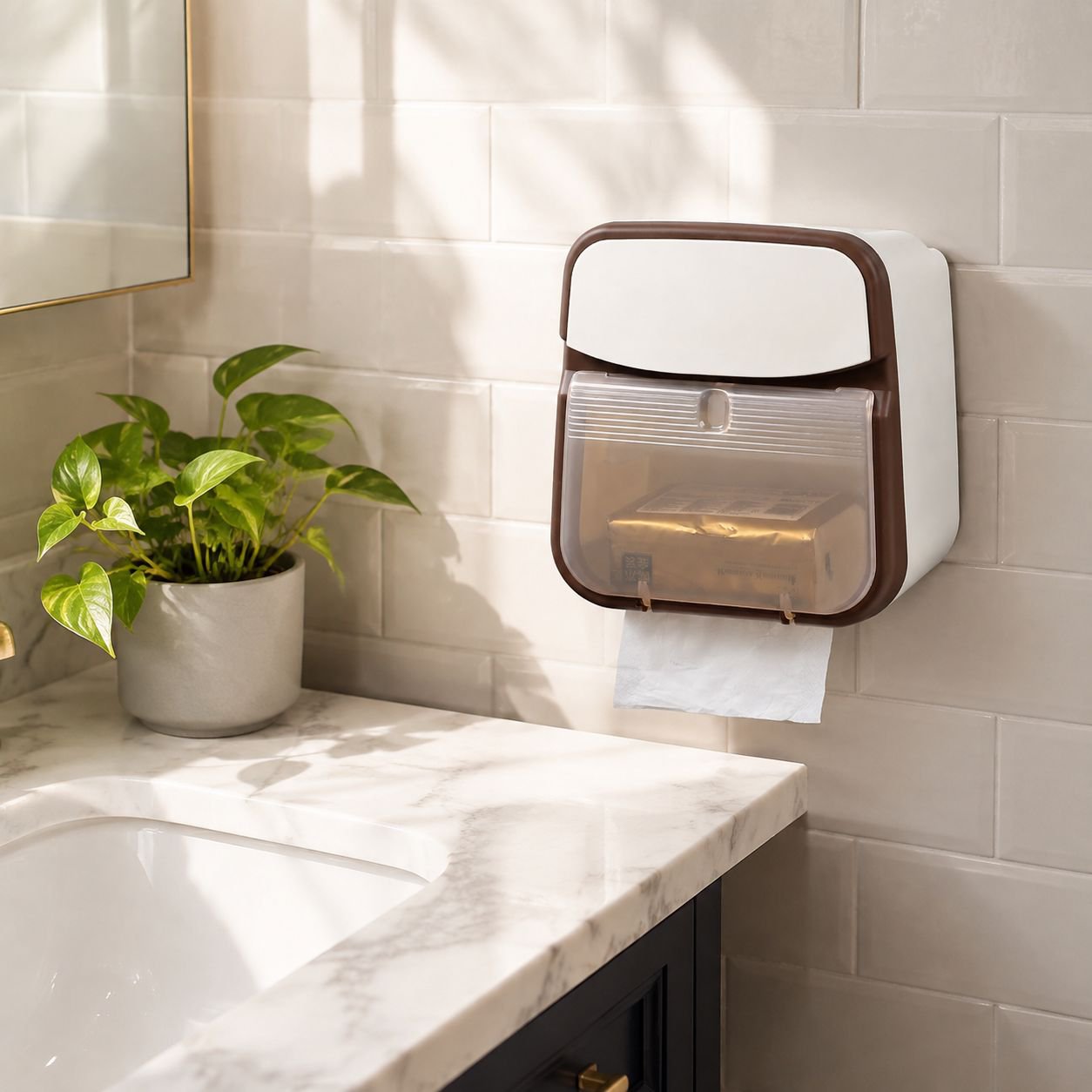 Bathroom Toilet Paper Dispenser Waterproof Tissue Holder for Home