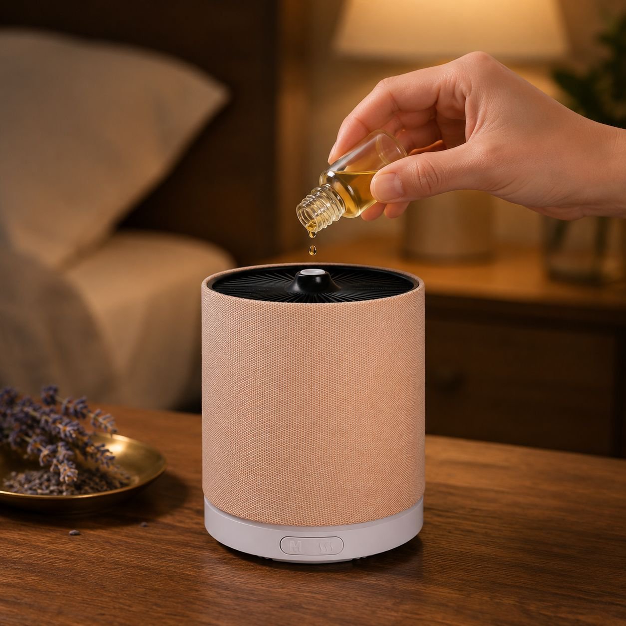 Sleek design A7 diffuser on living room table