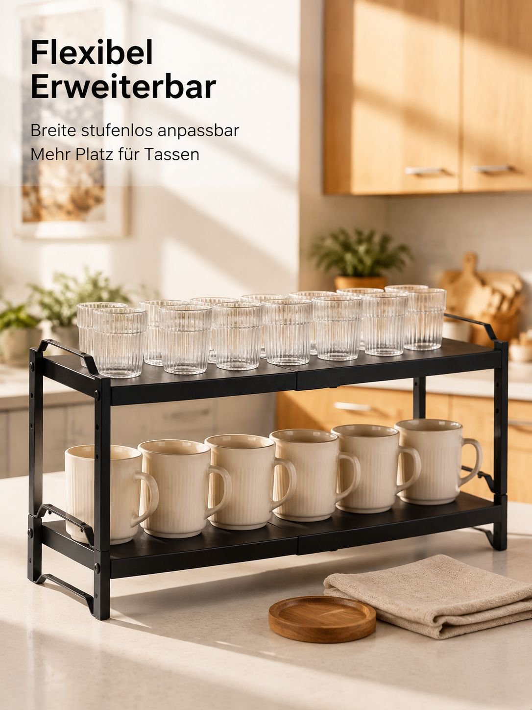 Multifunktionale, verstellbare Stapeltrennwand