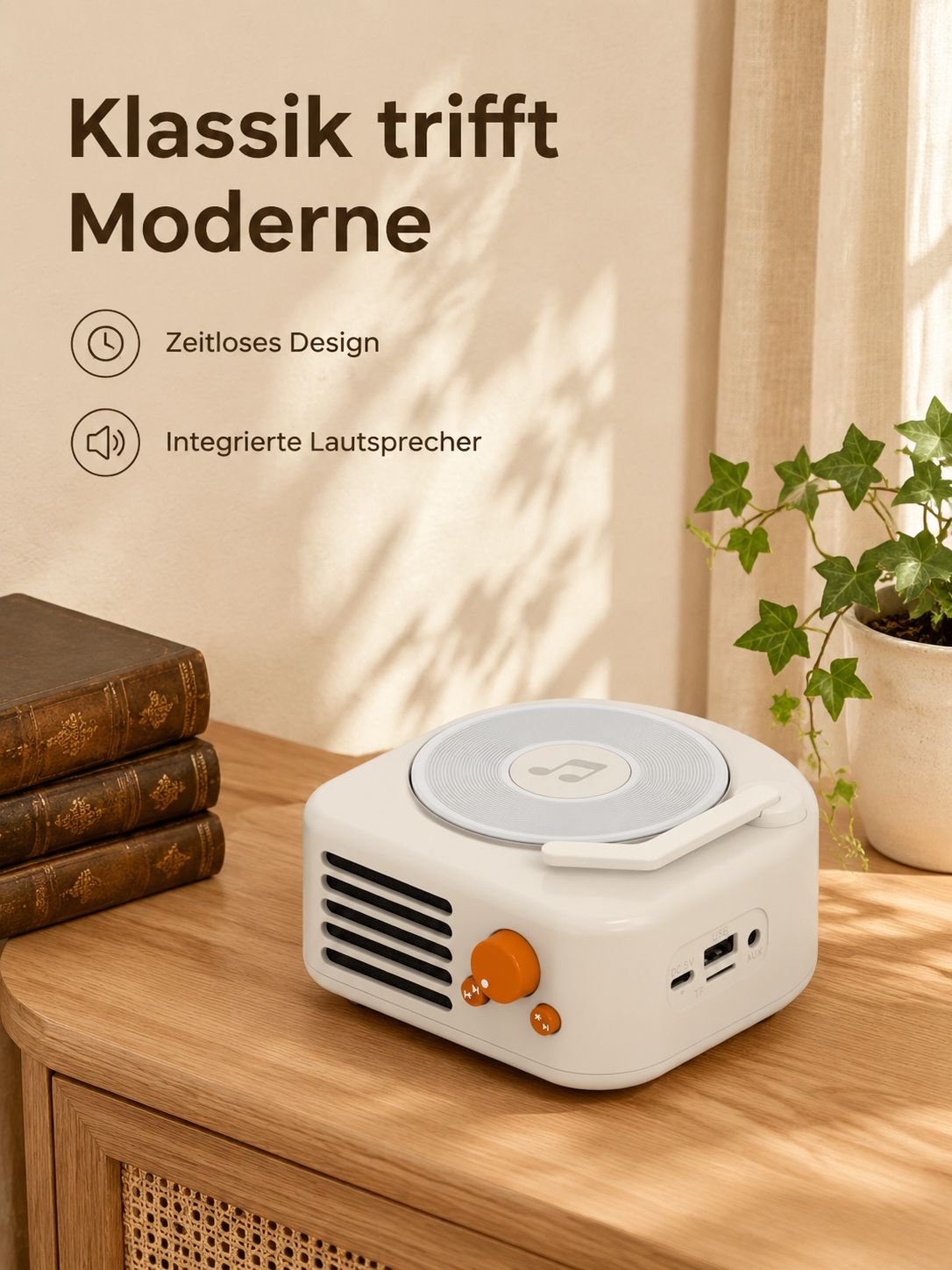Retro Plattenspieler Bluetooth Lautsprecher