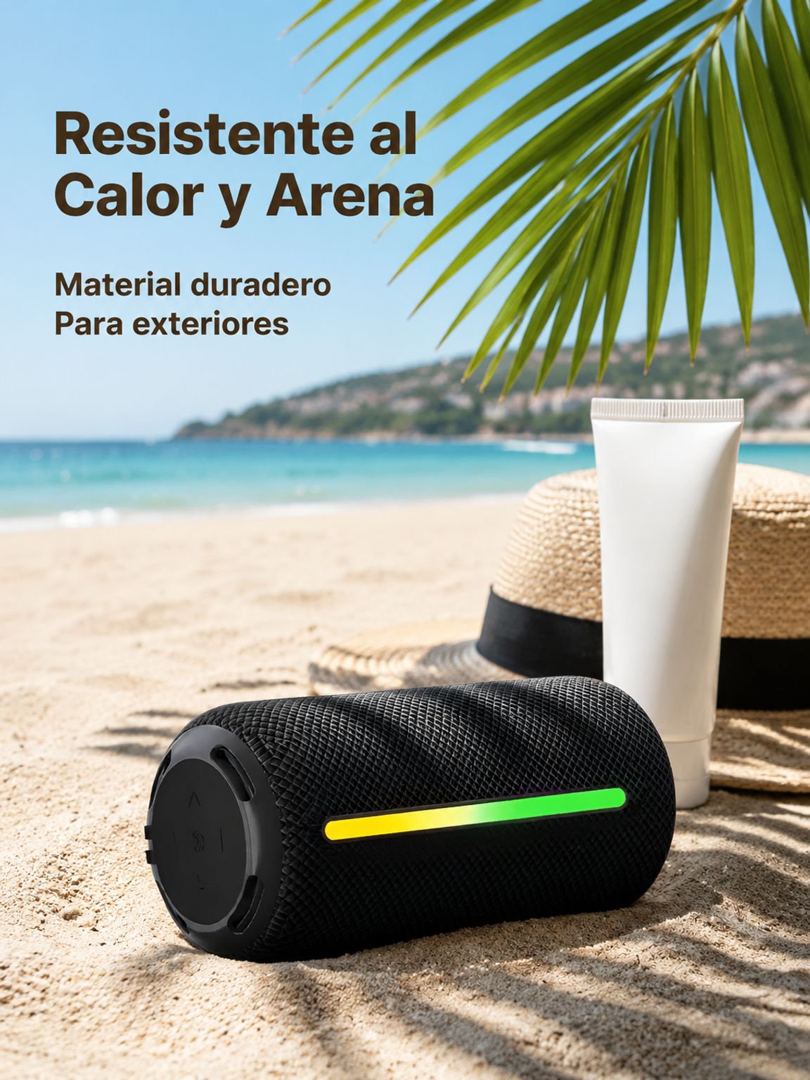 Nuevo altavoz Bluetooth 2025 con alta potencia, portátil, resistente al agua para exteriores y sonid