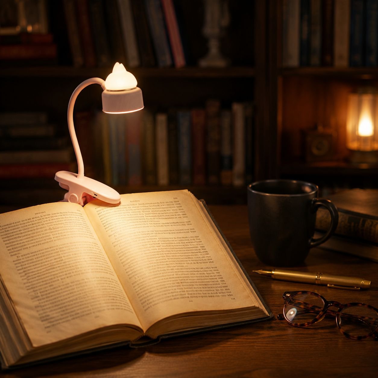 Lámpara de lectura inalámbrica con clip