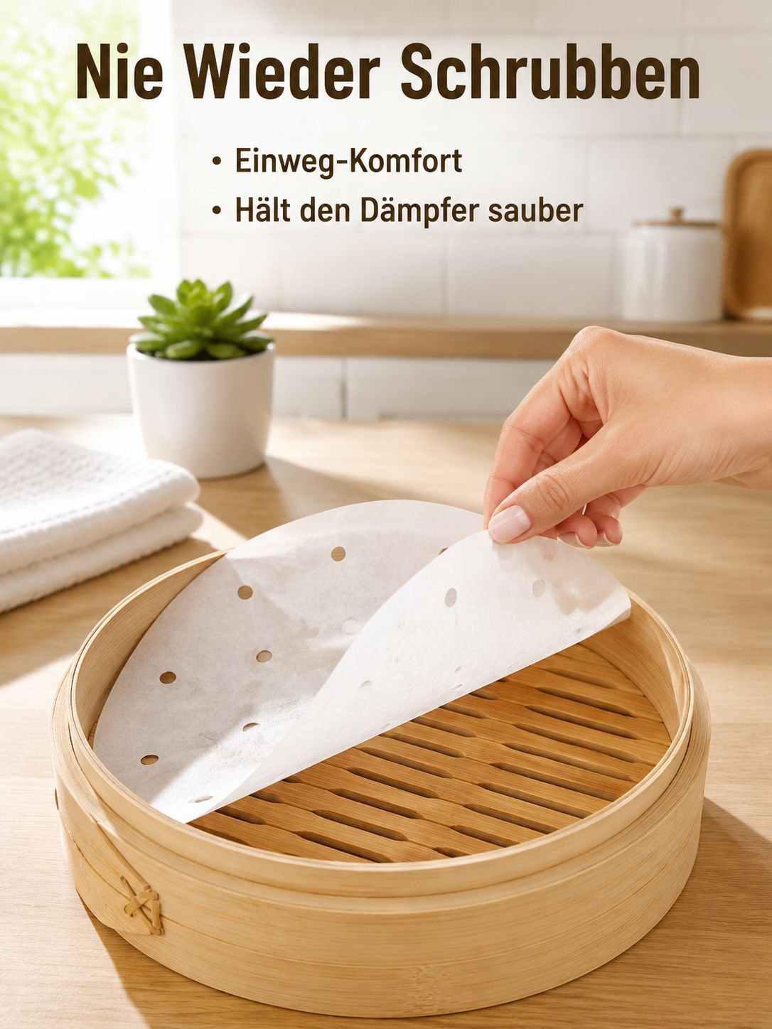 Dämpferpapier Lebensmittelqualität Einweg-Dämpfunterlage für Baozi und Brötchen