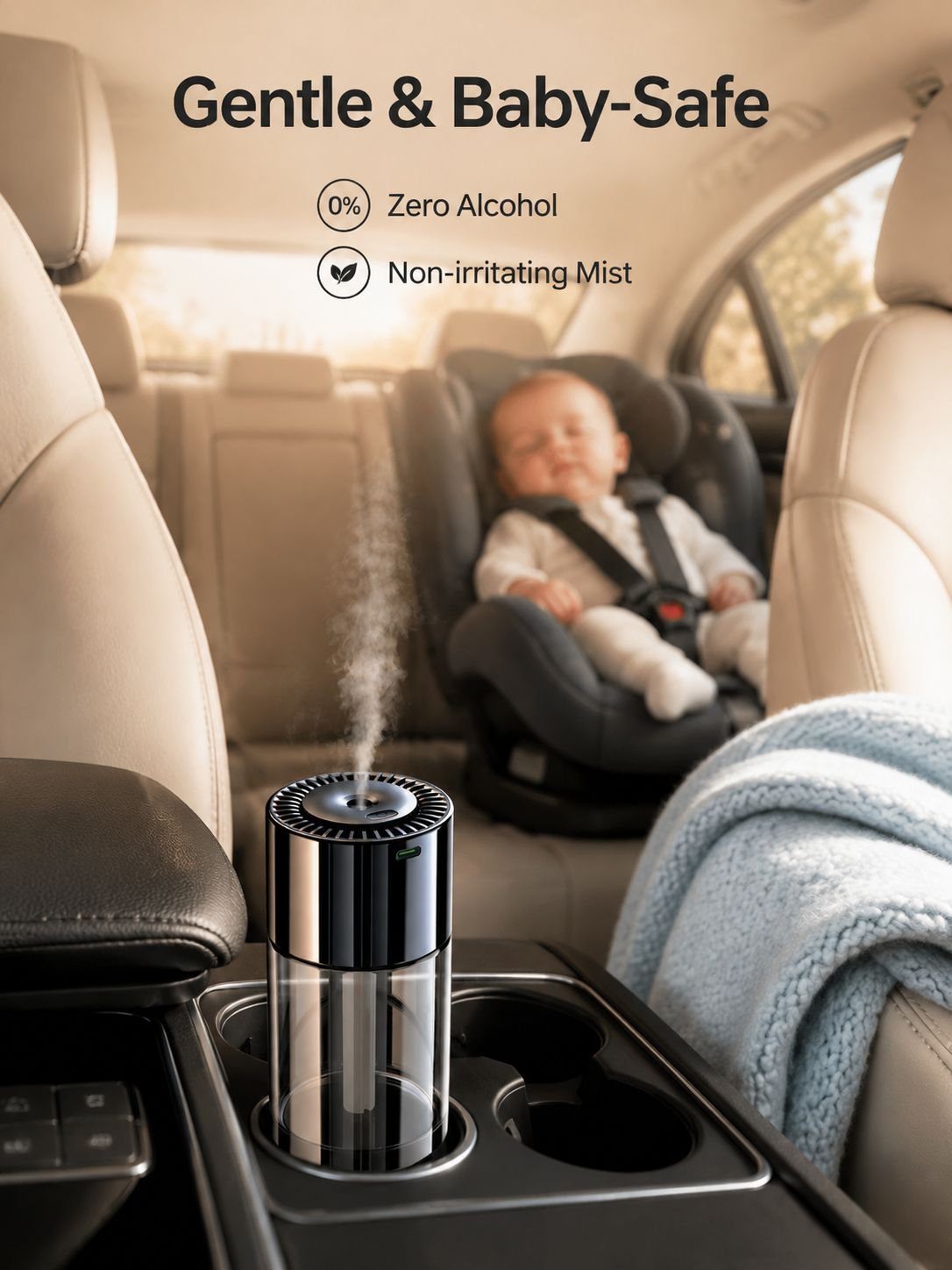 Sleek design car perfume bottle in hand