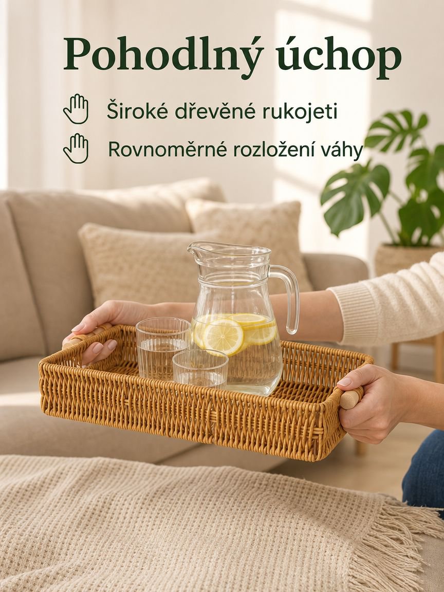 Dvouruční tác pro domácnost