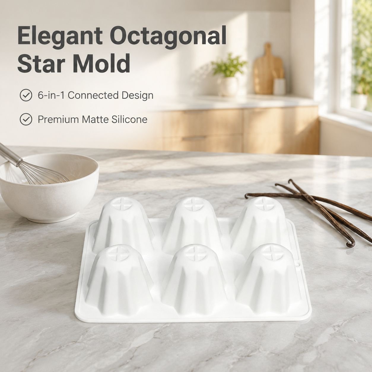 Octagonal Star Multi-Function Pandolor Mousse Silicone Cake Mold for Baking Dessert Decoration