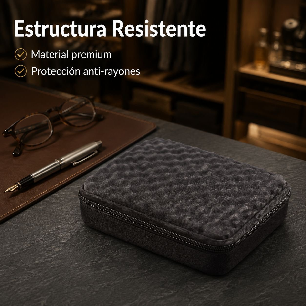 Compatible con cajas de almacenamiento de relojes de 15 ranuras.