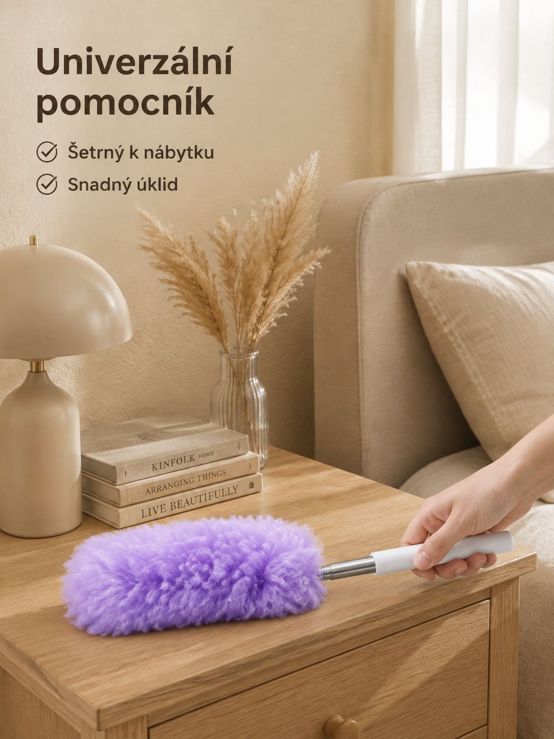 Elektrostatický teleskopický prachovka