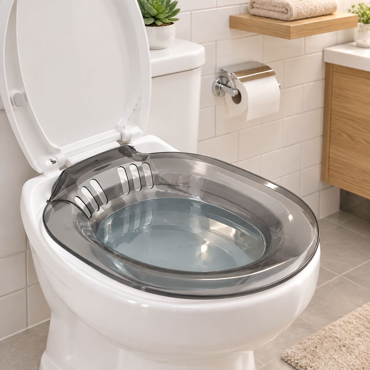 Hemorrhoid Relief Sitz Bath with Commode