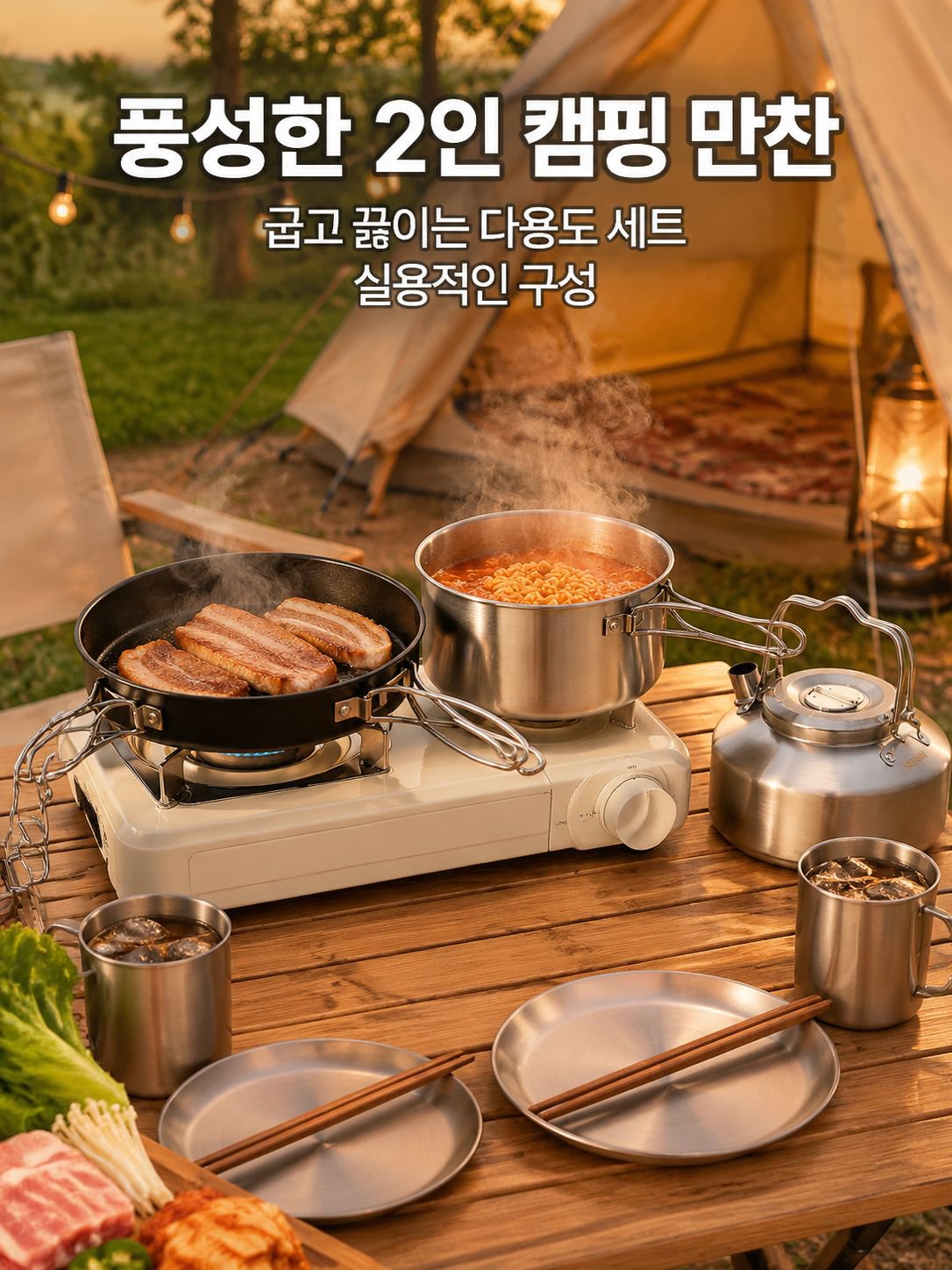 야외 캠핑 냄비