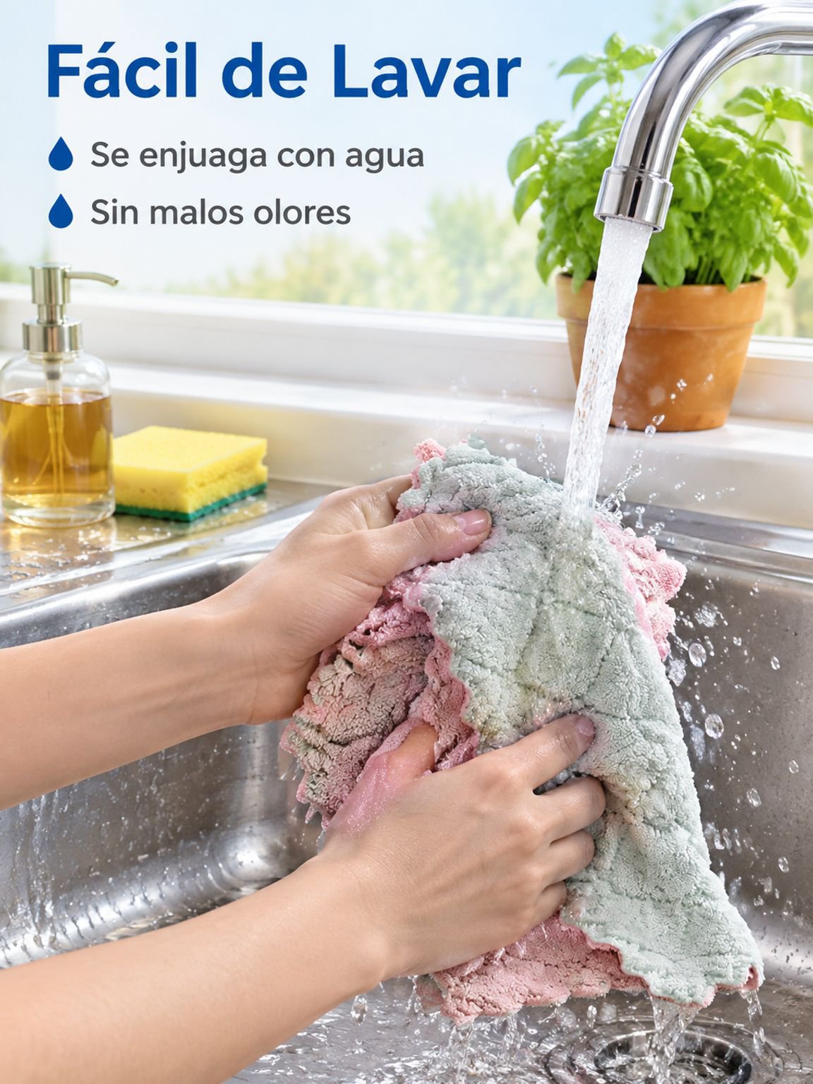 Paño de cocina de forro polar de coral
