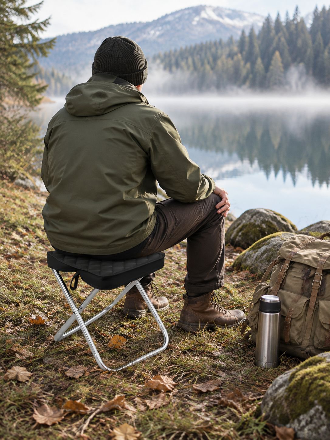 Leichter Klapphocker, tragbarer Klapphocker, tragbarer Outdoor-Hocker für Camping