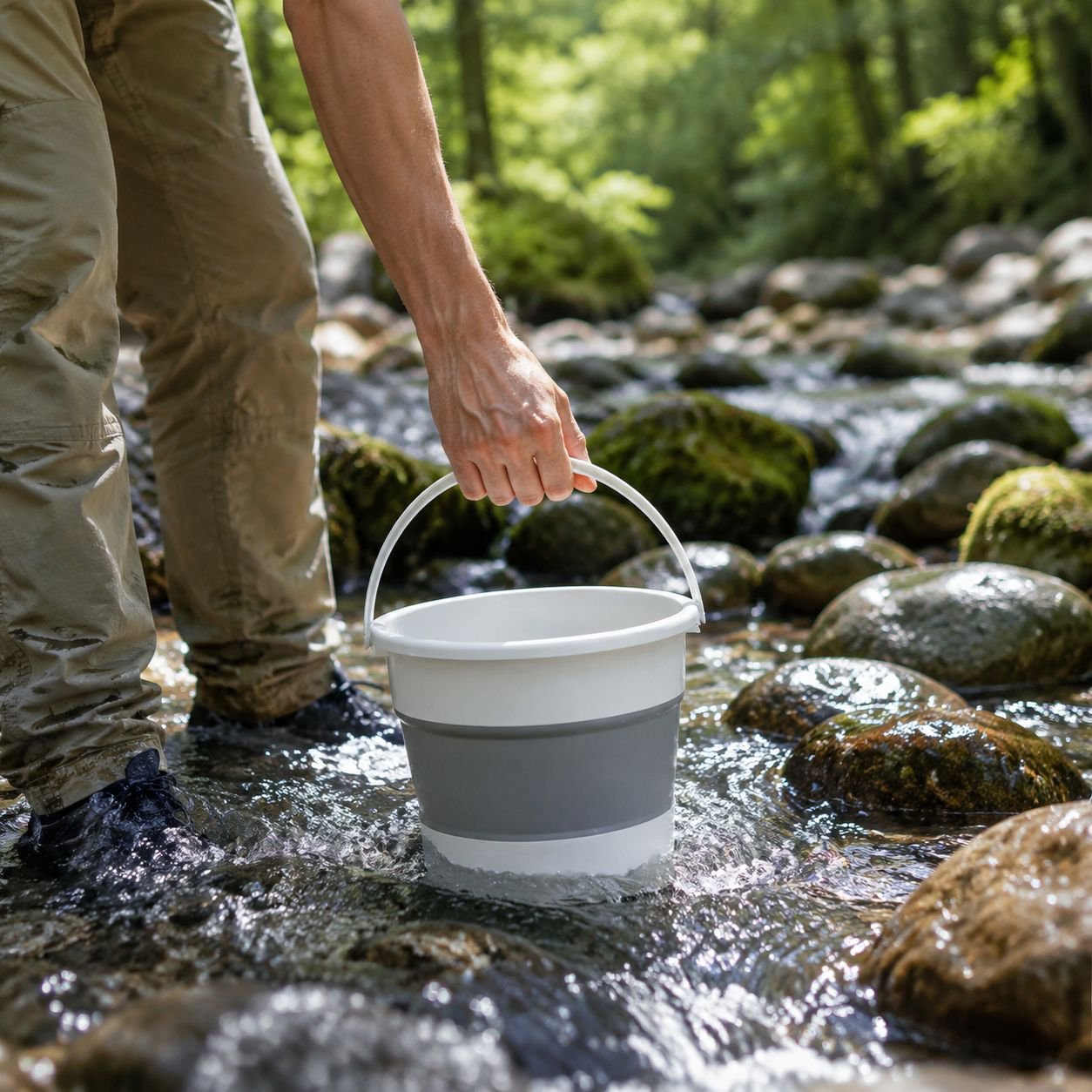 Eco-friendly reusable bucket for multiple scenarios