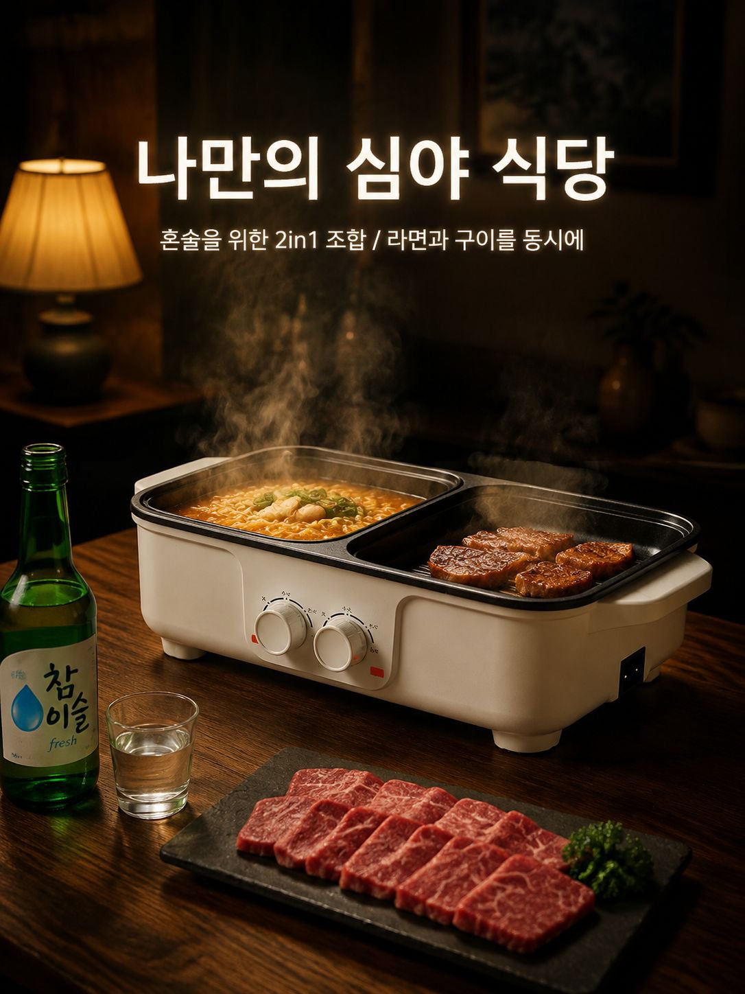 무연 전기 샤브샤브 그릴 다기능 전기냄비
